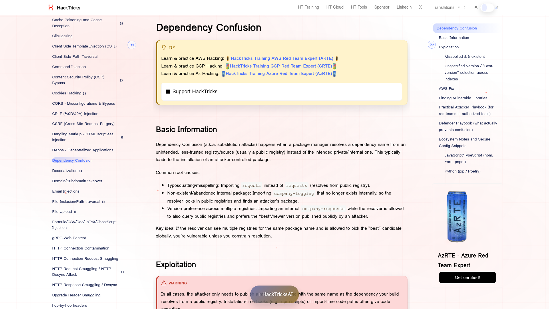 Dependency Confusion - HackTricks