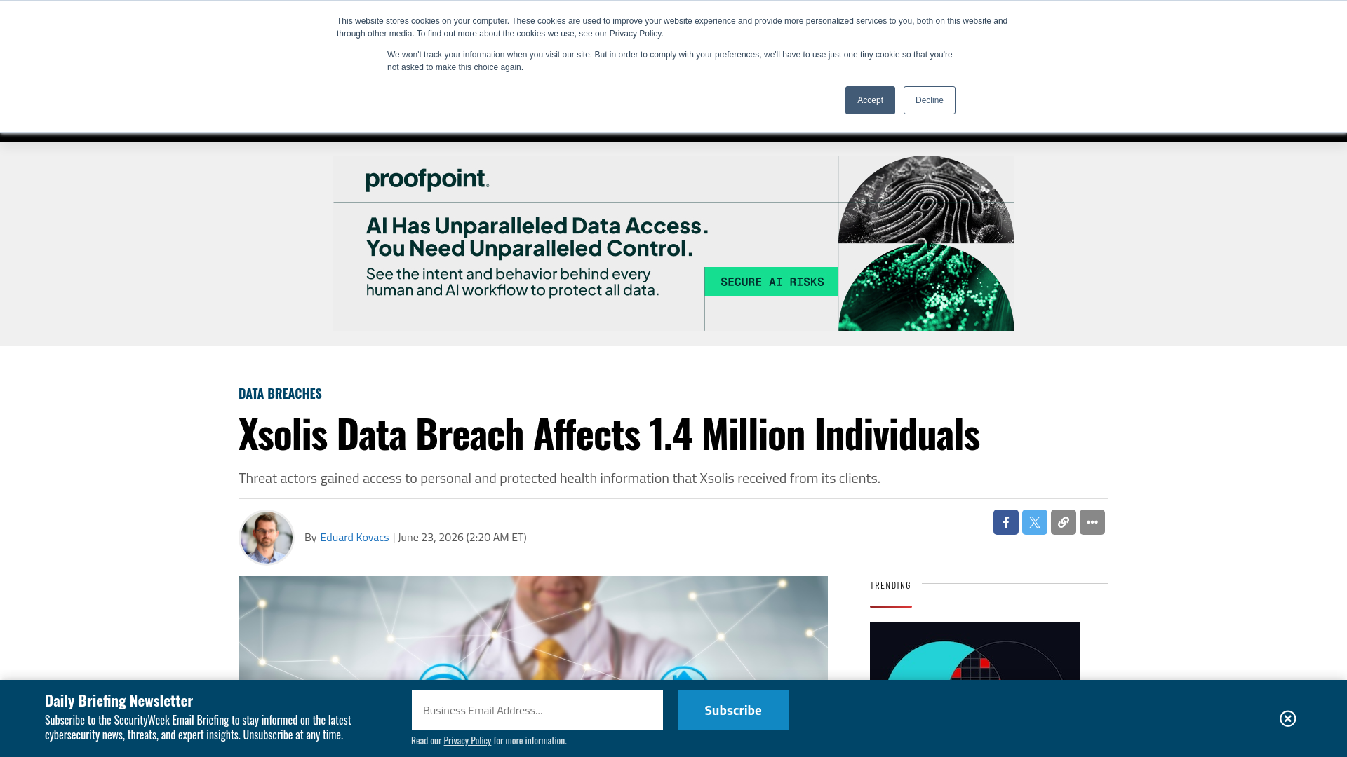 Xsolis Data Breach Affects 1.4 Million Individuals - SecurityWeek