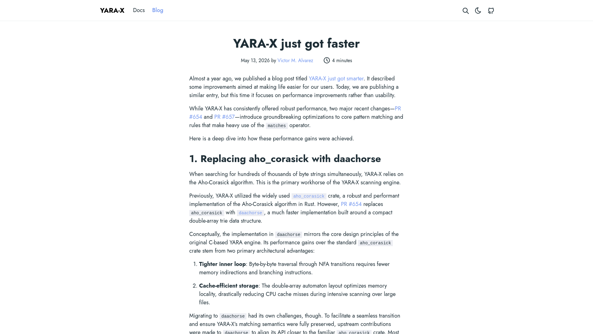 YARA-X just got faster