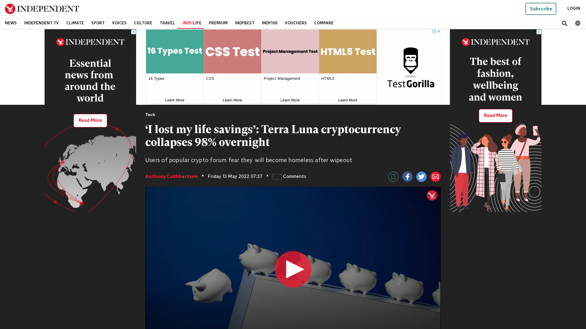 ‘I lost my life savings’: Terra Luna cryptocurrency collapses 98% overnight | The Independent