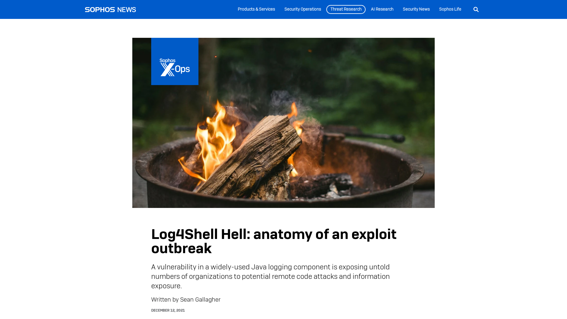 Log4Shell Hell: anatomy of an exploit outbreak – Sophos News