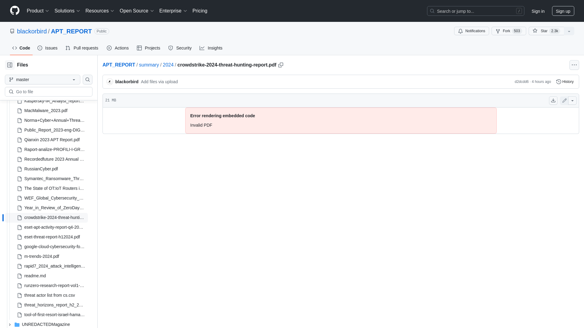 APT_REPORT/summary/2024/crowdstrike-2024-threat-hunting-report.pdf at master · blackorbird/APT_REPORT · GitHub