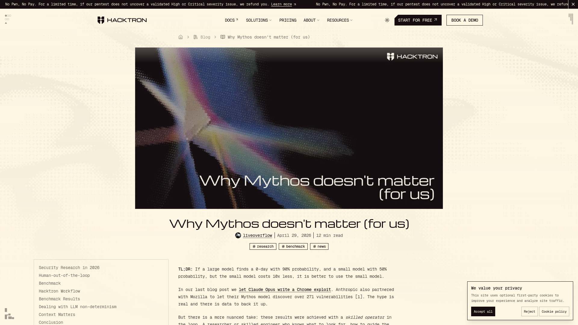 Why Mythos doesn't matter (for us) | Hacktron AI