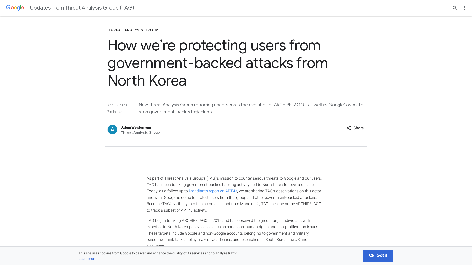 How Google is protecting users from North Korean hackers