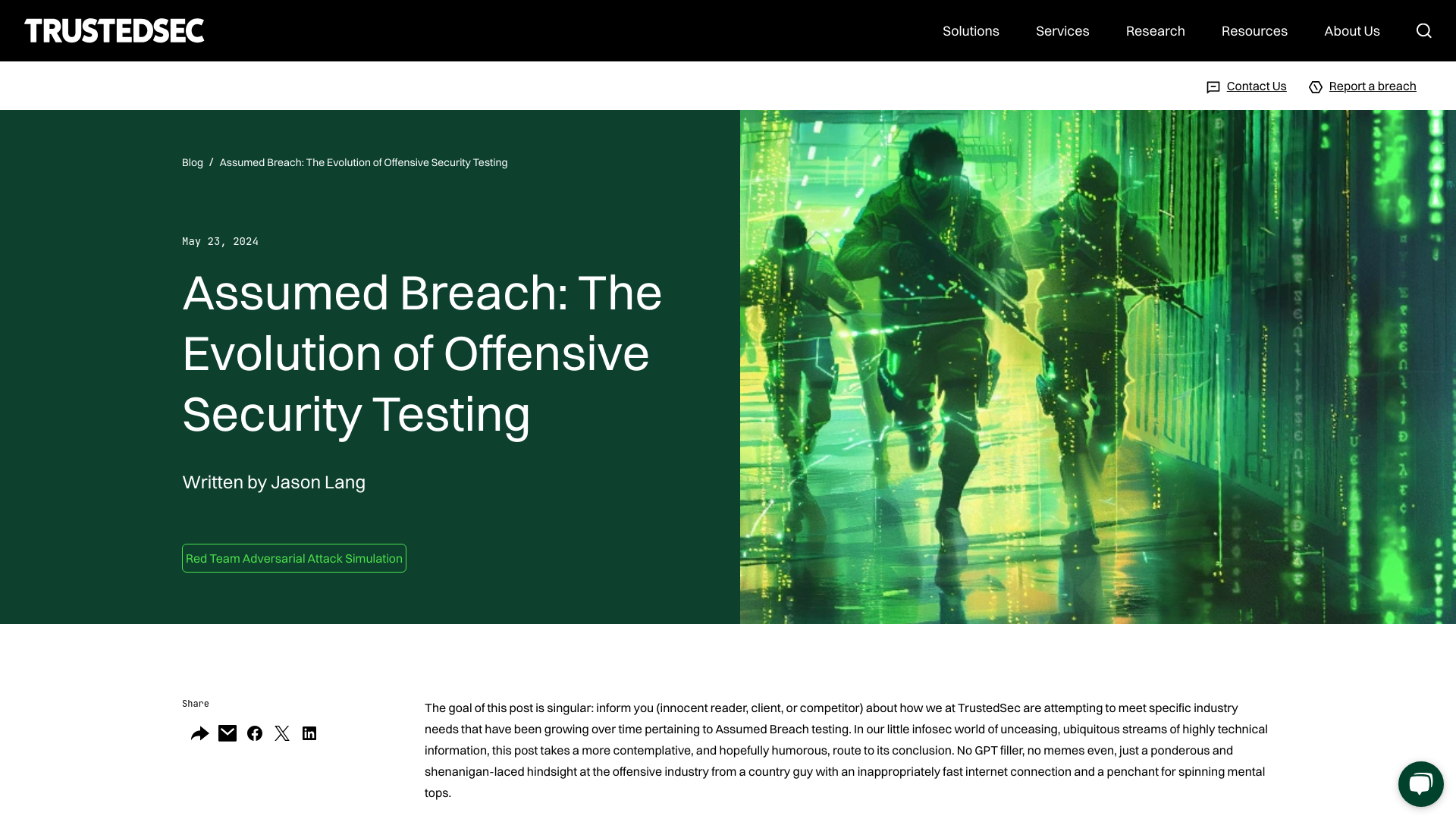 TrustedSec | Assumed Breach: The Evolution of Offensive Security…