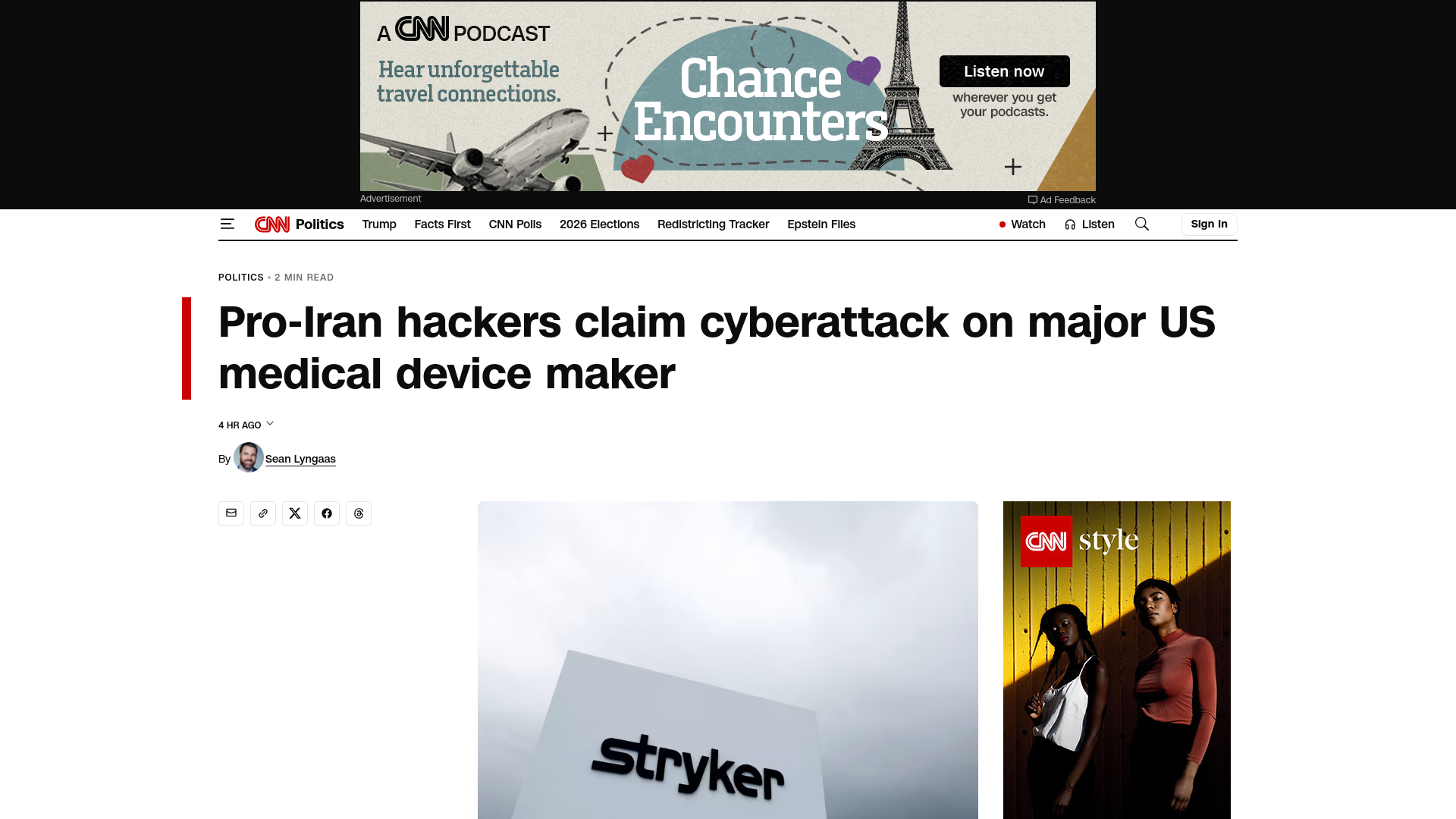 Pro-Iran hackers claim cyberattack on major US medical device maker | CNN Politics