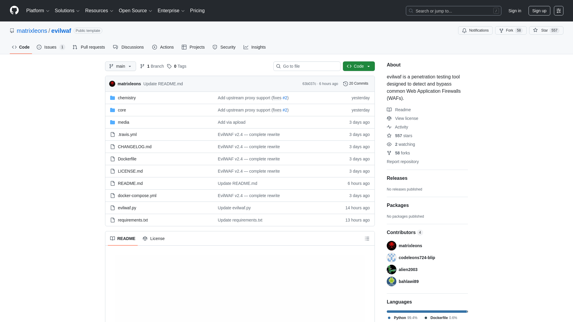 GitHub - matrixleons/evilwaf: evilwaf is a penetration testing tool designed to detect and bypass common Web Application Firewalls (WAFs). · GitHub