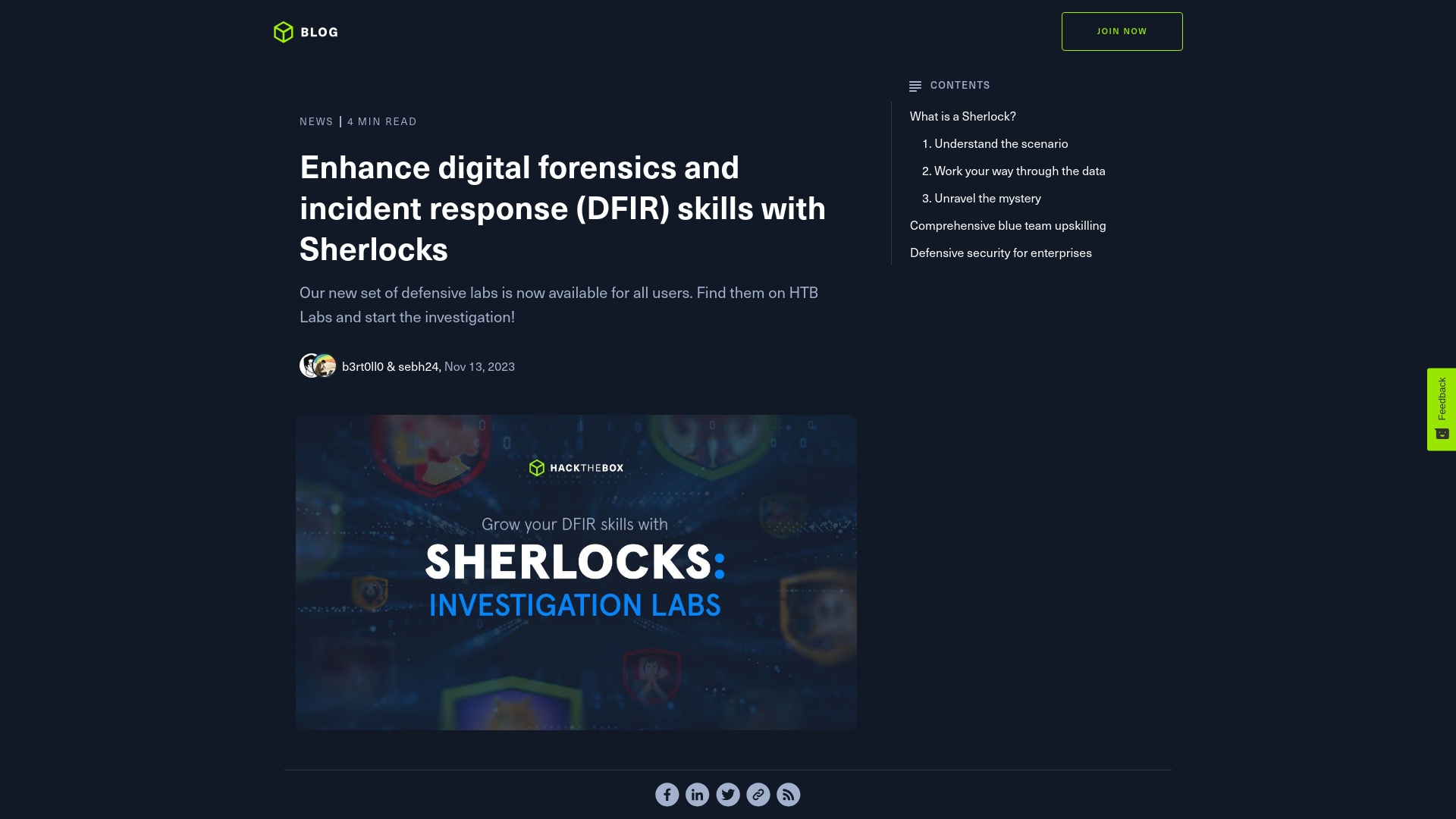 Enhance digital forensics and incident response (DFIR) skills with Sherlocks