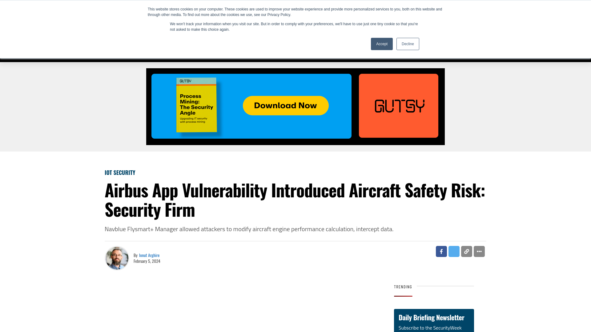 Airbus App Vulnerability Introduced Aircraft Safety Risk: Security Firm - SecurityWeek