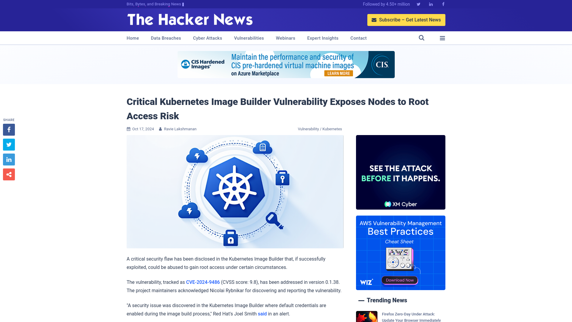 Critical Kubernetes Image Builder Vulnerability Exposes Nodes to Root Access Risk