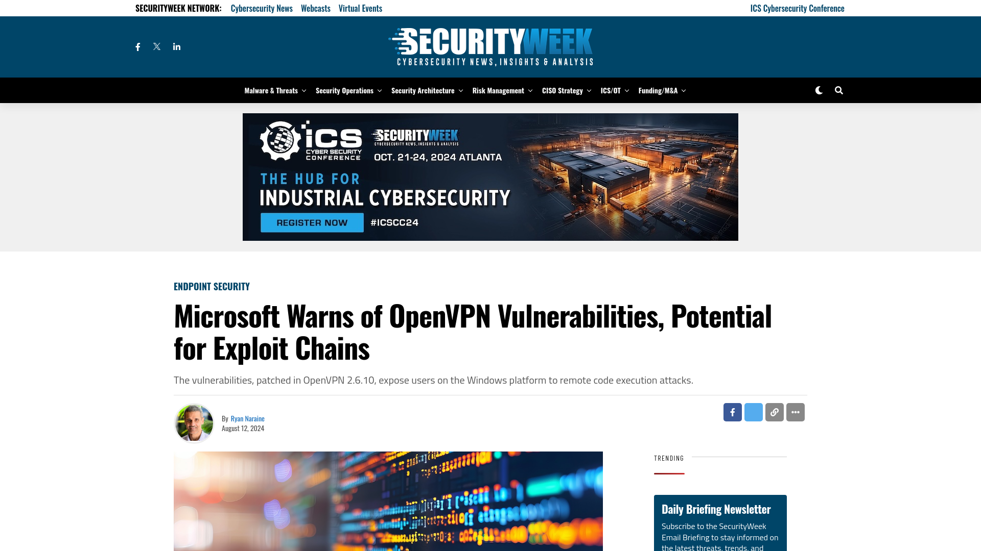 Microsoft Warns of OpenVPN Vulnerabilities, Potential for Exploit Chains - SecurityWeek