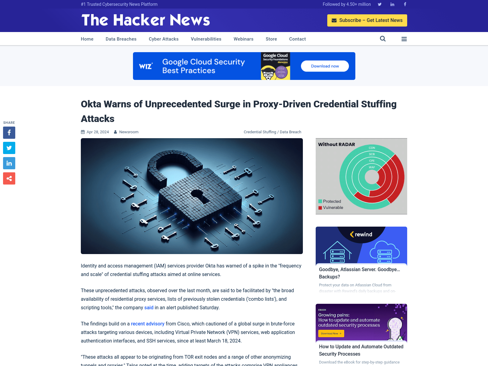 Okta Warns of Unprecedented Surge in Proxy-Driven Credential Stuffing Attacks