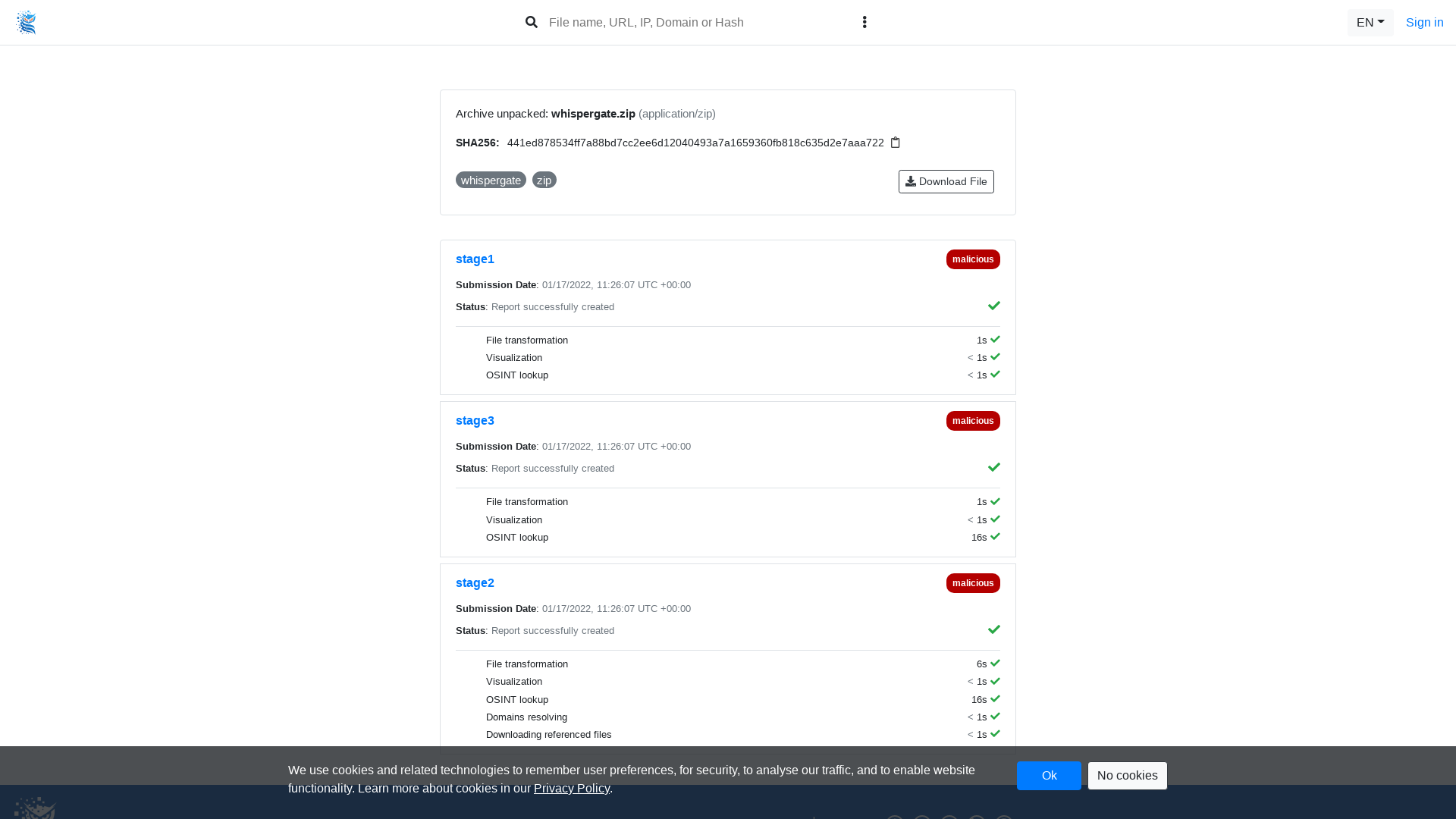 FileScan.IO - Upload reports