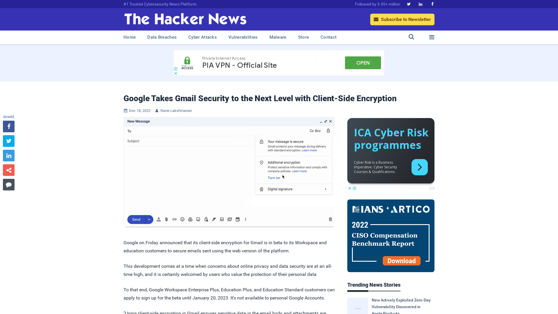 Google Takes Gmail Security to the Next Level with Client-Side Encryption