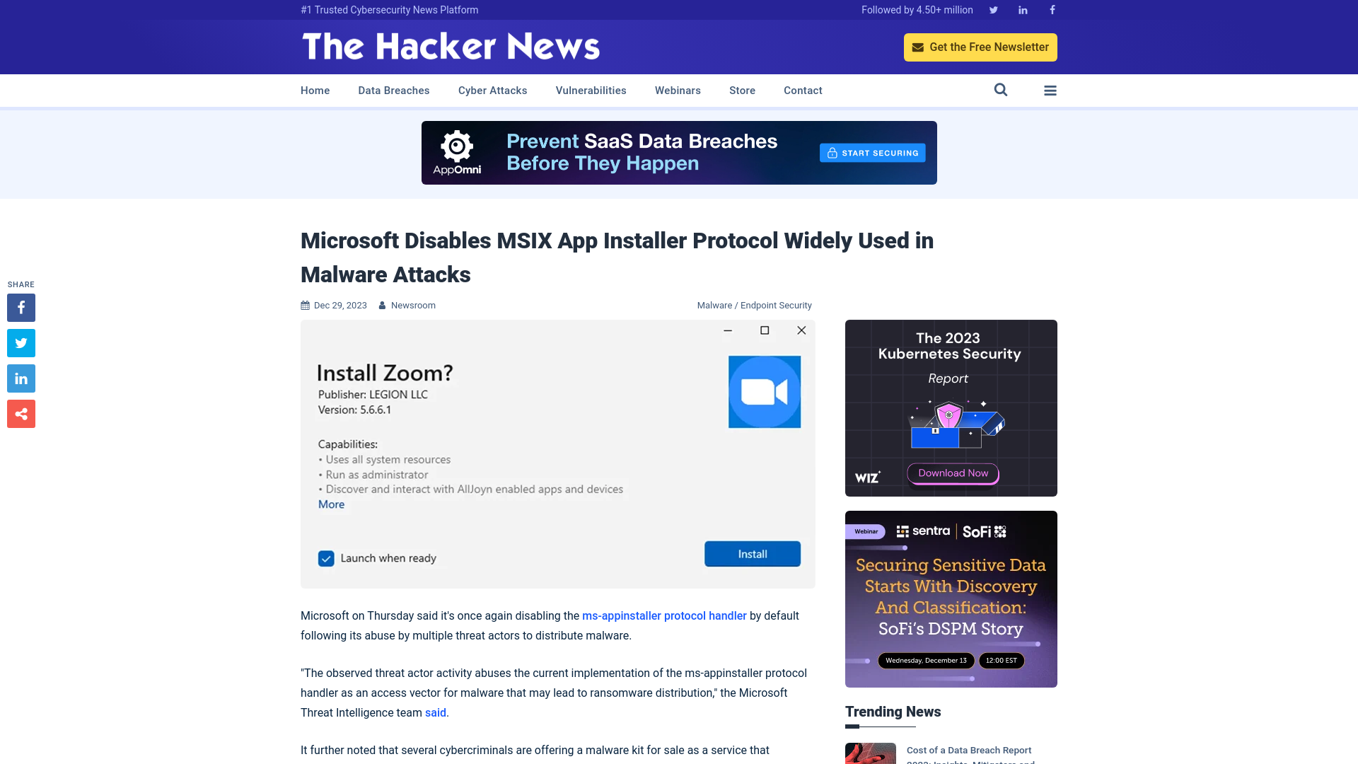 Microsoft Disables MSIX App Installer Protocol Widely Used in Malware Attacks