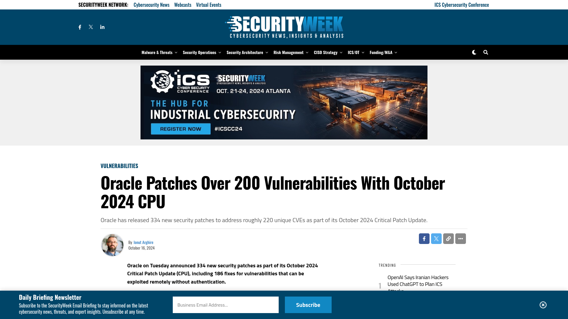 Oracle Patches Over 200 Vulnerabilities With October 2024 CPU - SecurityWeek