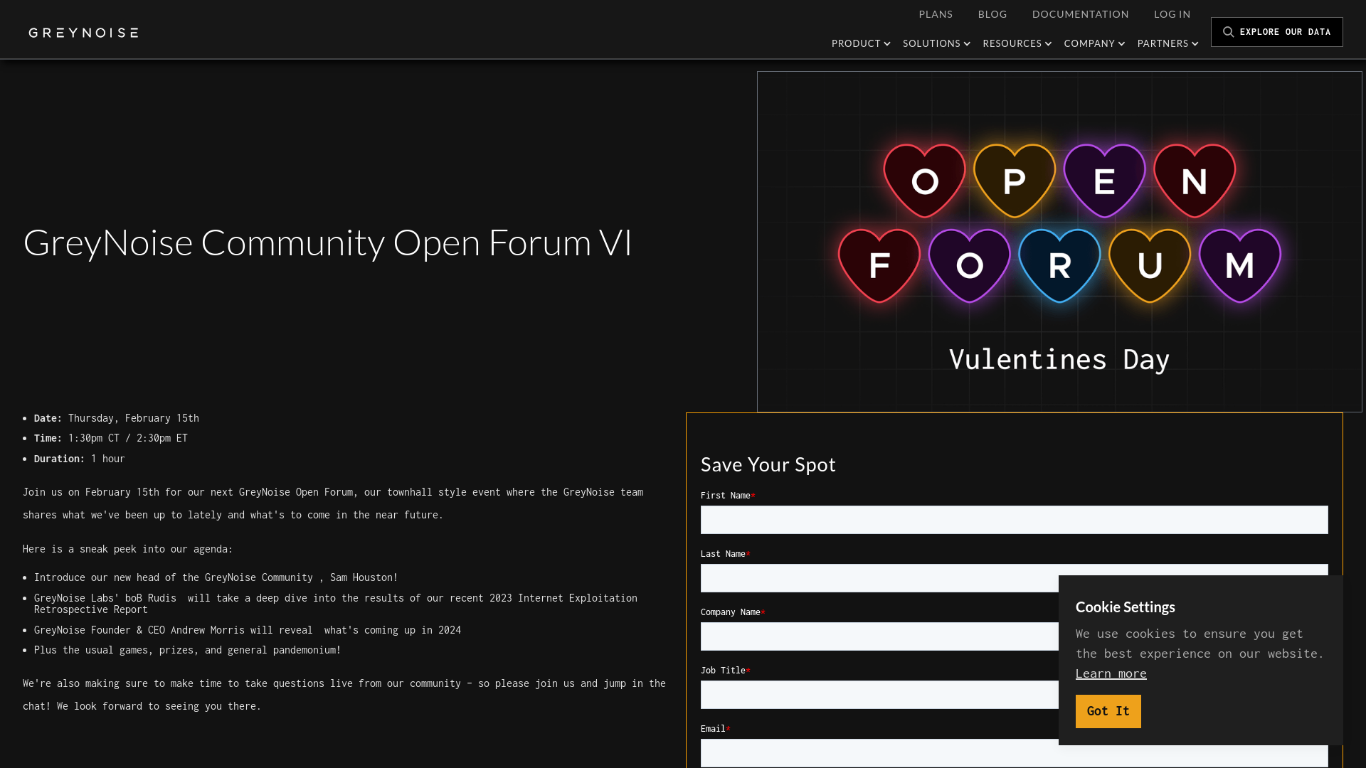 GreyNoise Community Open Forum VI