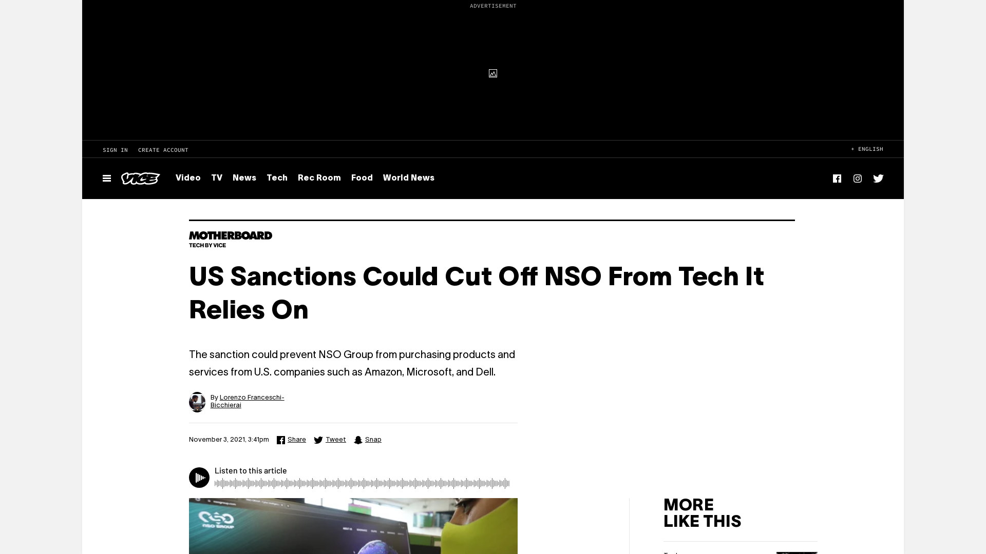 US Sanctions Could Cut Off NSO From Tech It Relies On