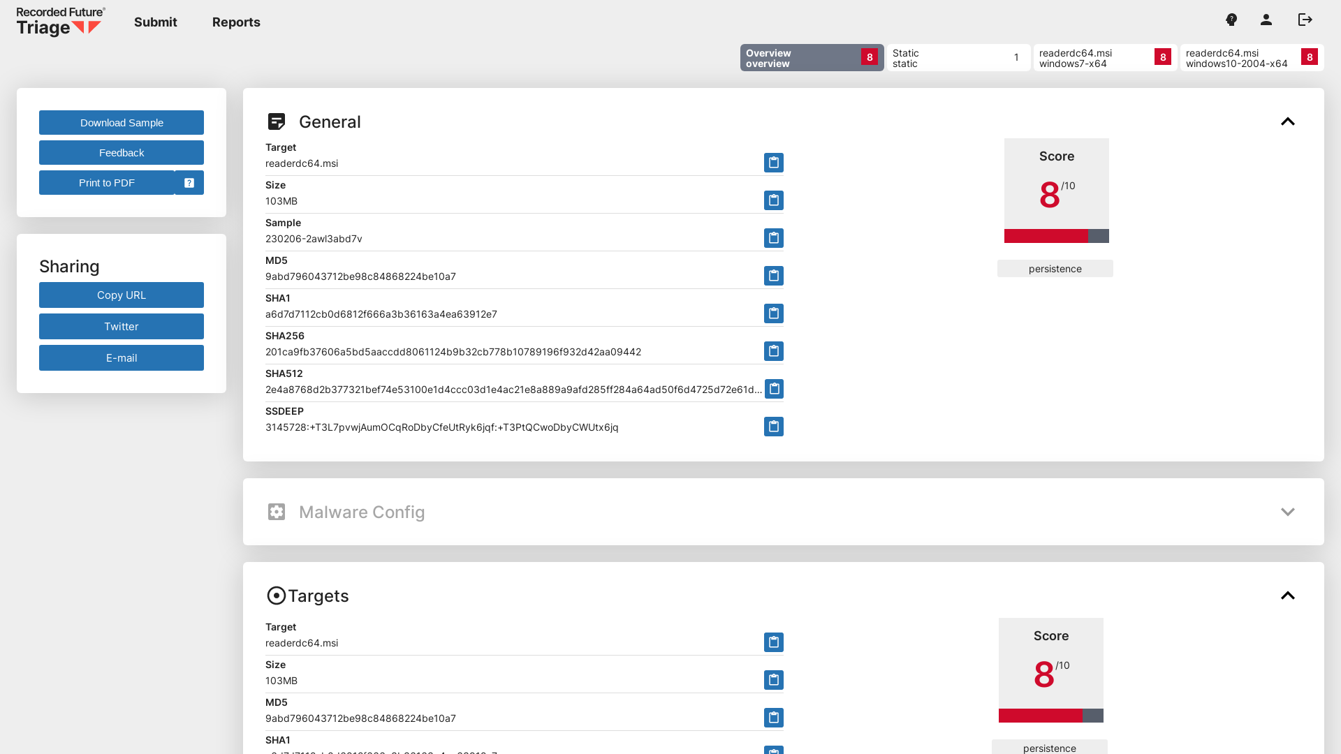 Triage | Malware sandboxing report by Hatching Triage