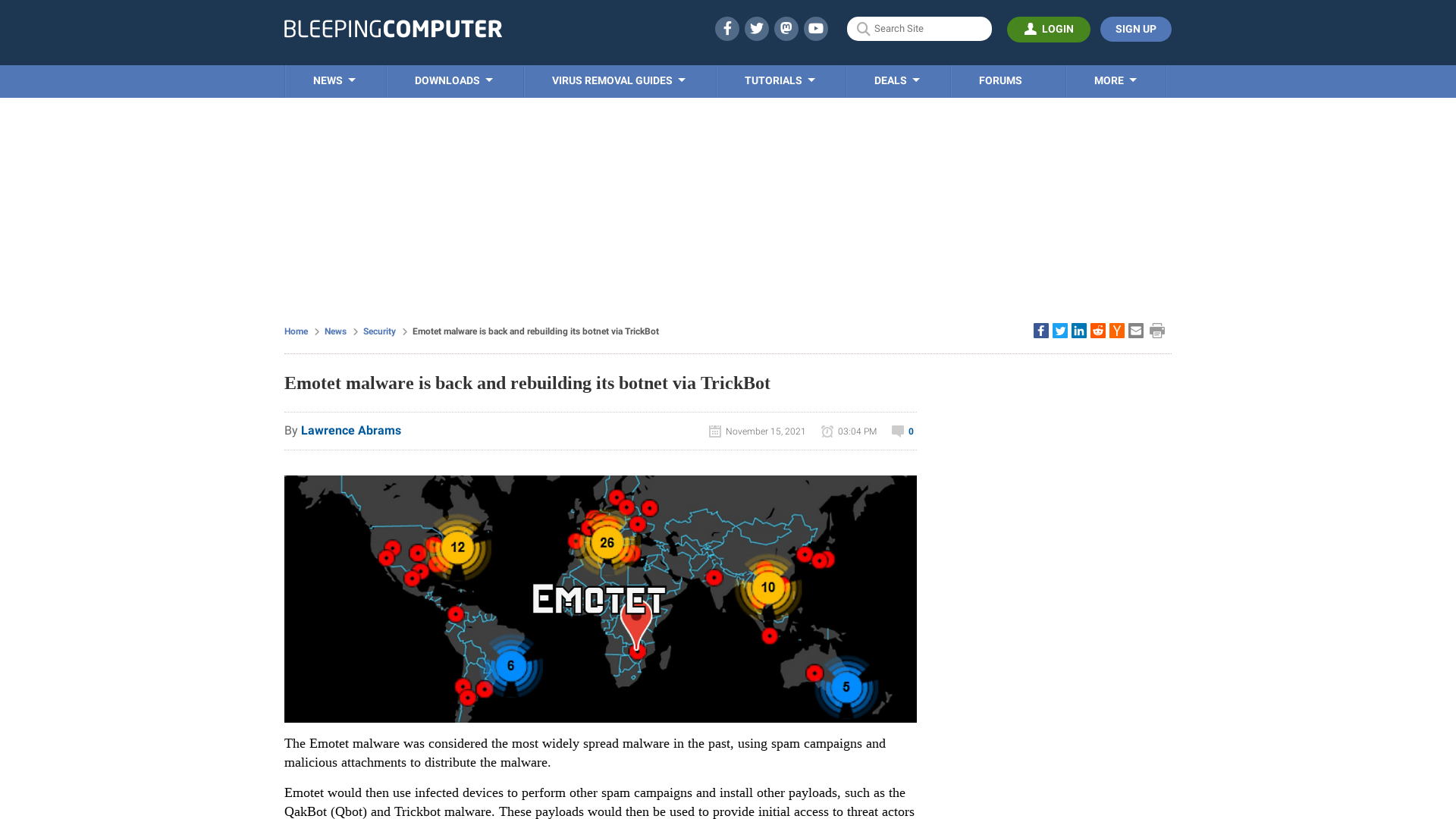 Emotet malware is back and rebuilding its botnet via TrickBot