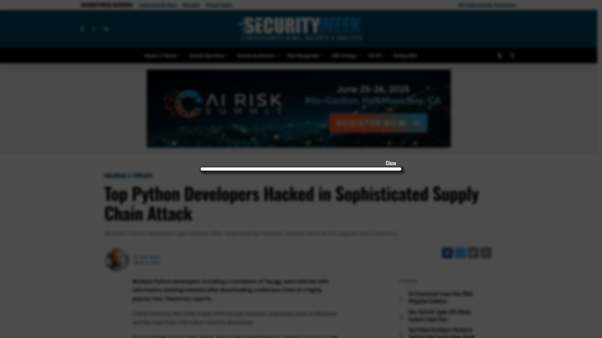 Top Python Developers Hacked in Sophisticated Supply Chain Attack - SecurityWeek