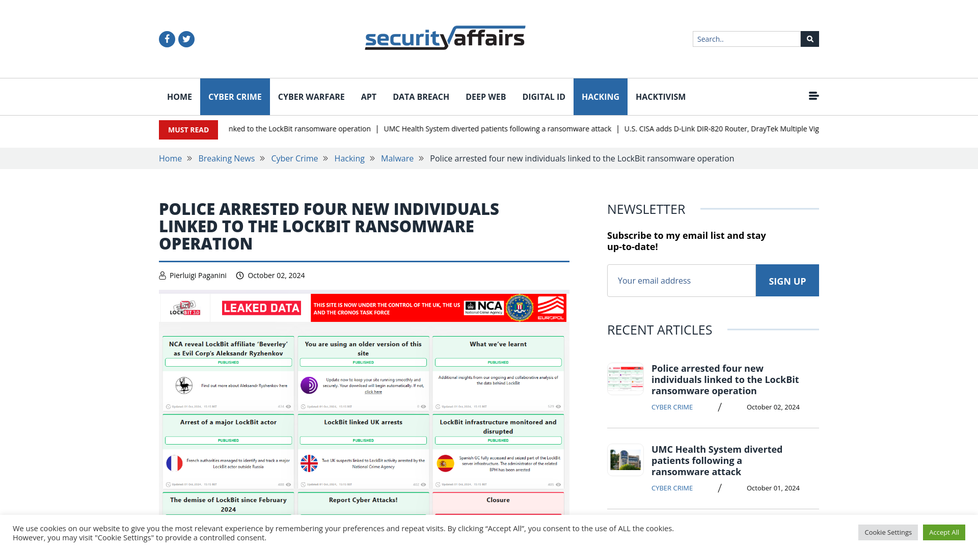 Police arrested four new individuals linked to the LockBit ransomware operation