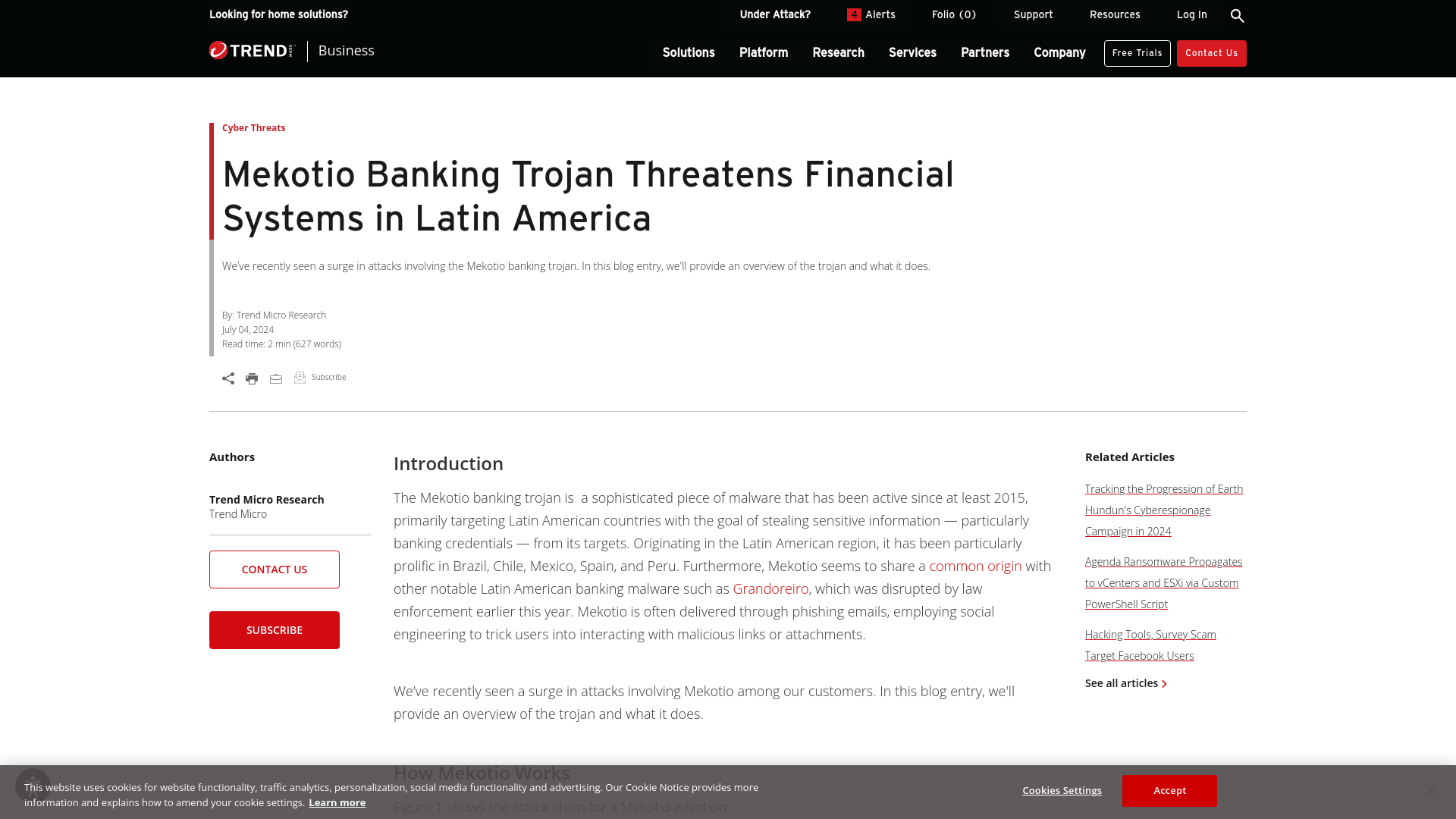 Mekotio Banking Trojan Threatens Financial Systems in Latin America | Trend Micro (US)