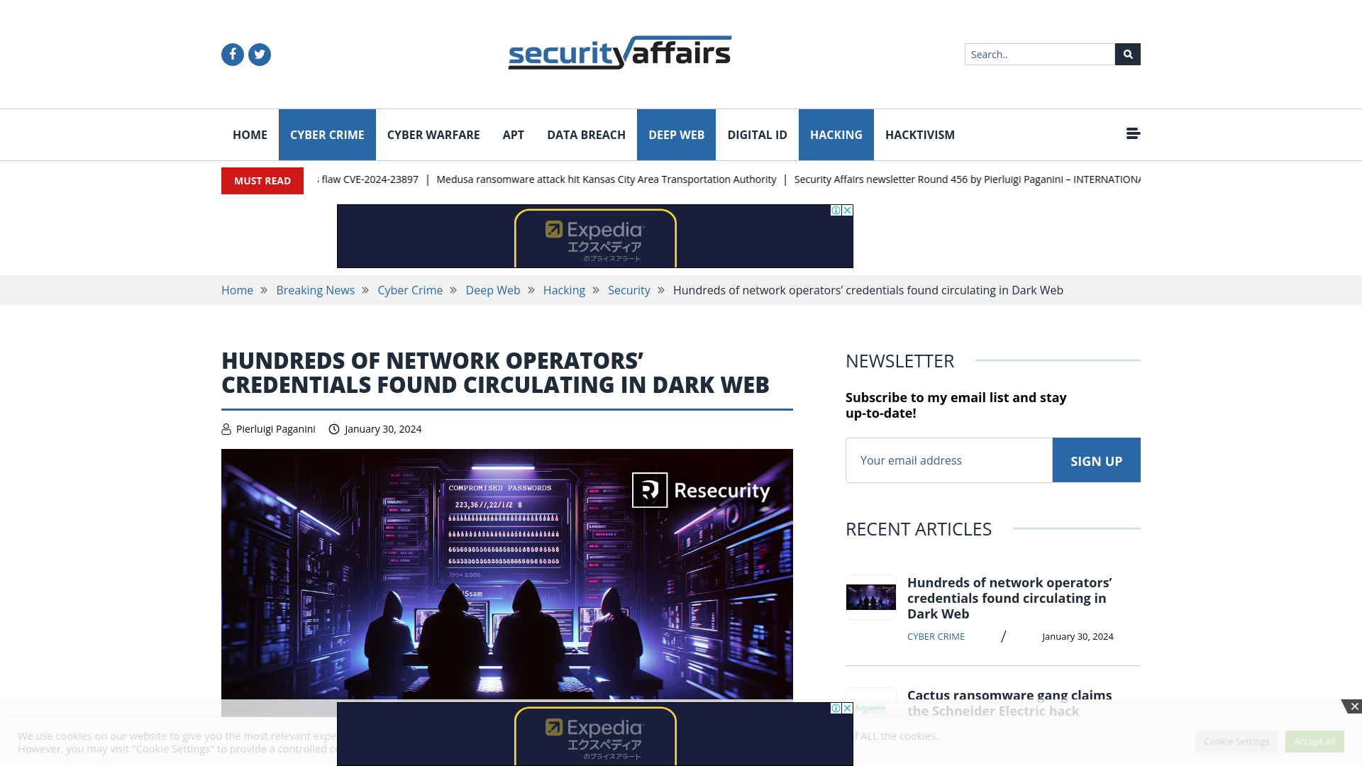 Hundreds of network operators’ credentials found circulating in Dark Web