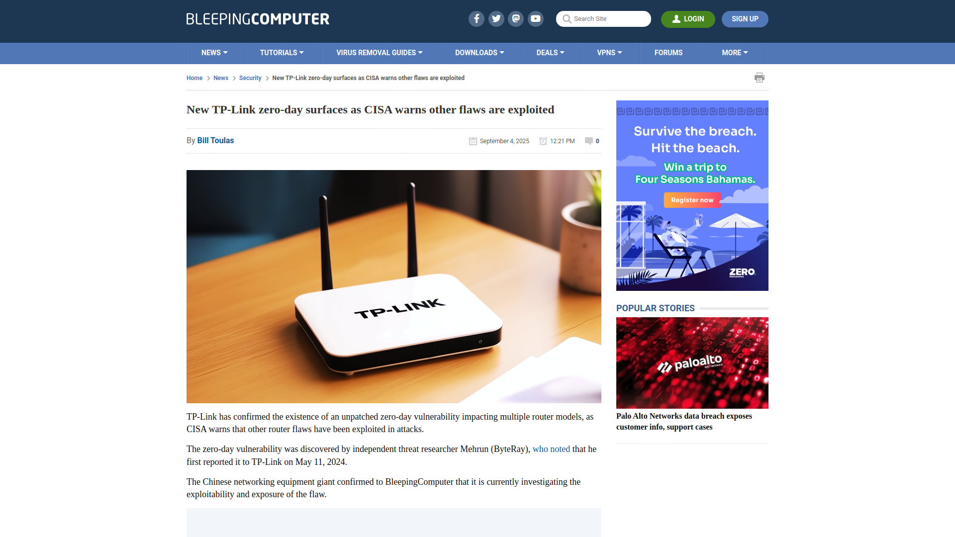 New TP-Link zero-day surfaces as CISA warns other flaws are exploited