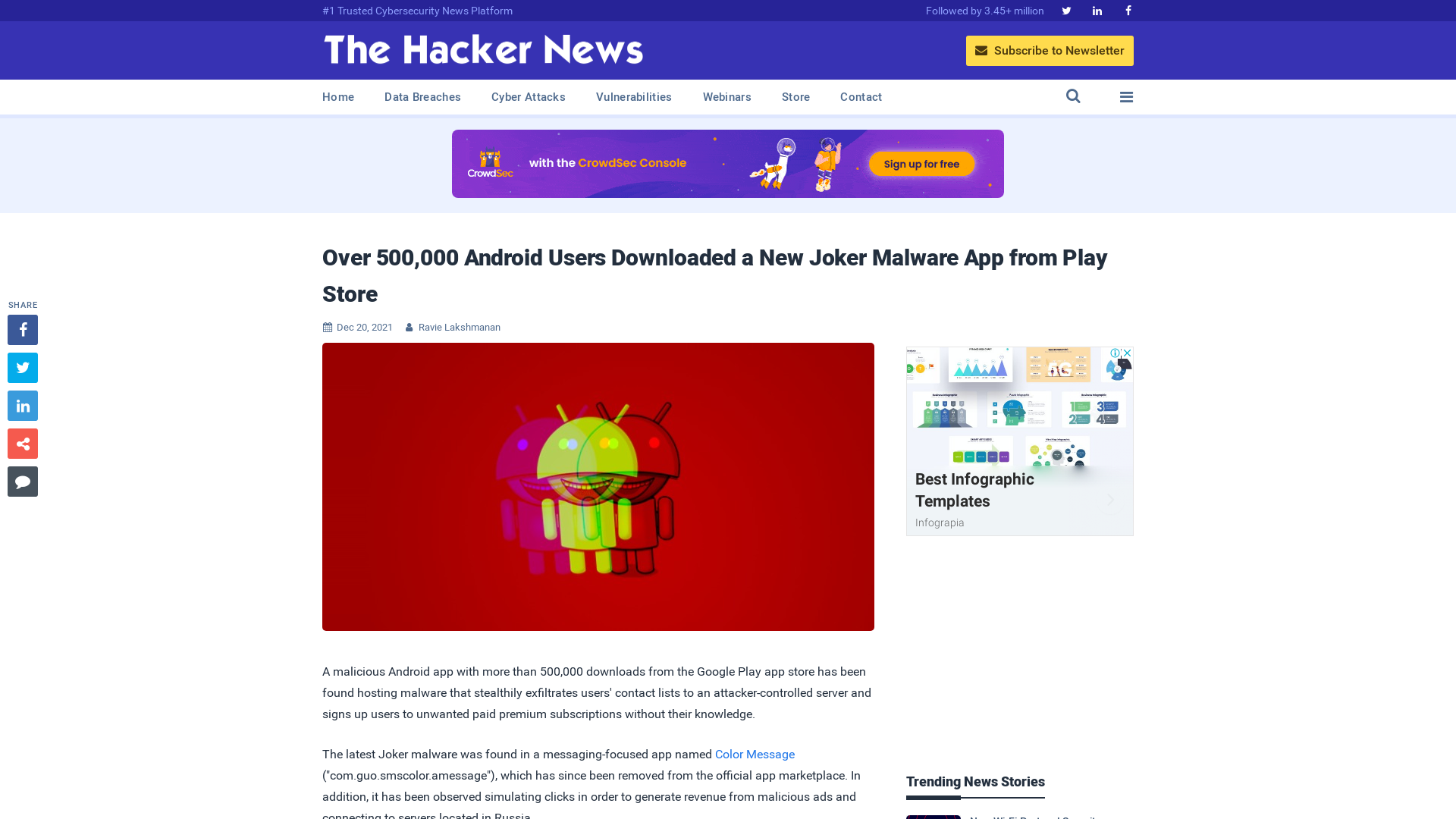 Over 500,000 Android Users Downloaded a New Joker Malware App from Play Store
