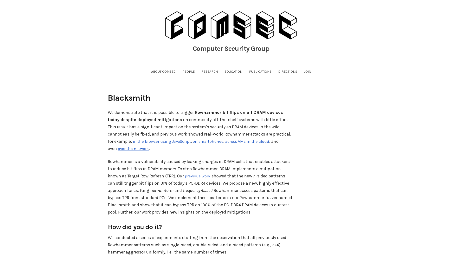 Blacksmith - Computer Security Group