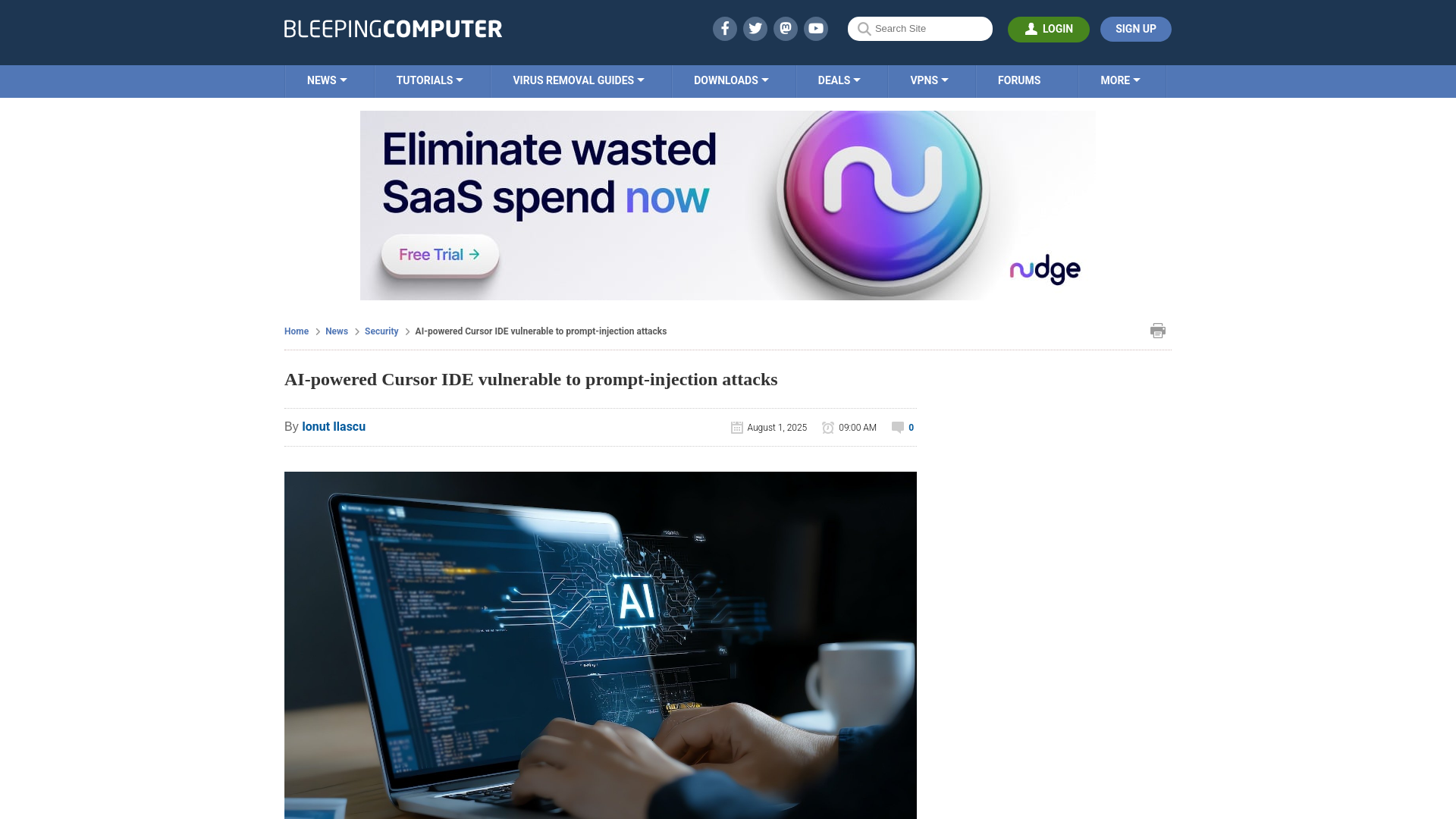 AI-powered Cursor IDE vulnerable to prompt-injection attacks