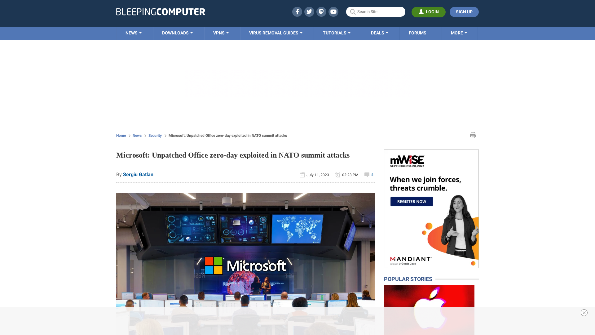 Microsoft: Unpatched Office zero-day exploited in NATO summit attacks