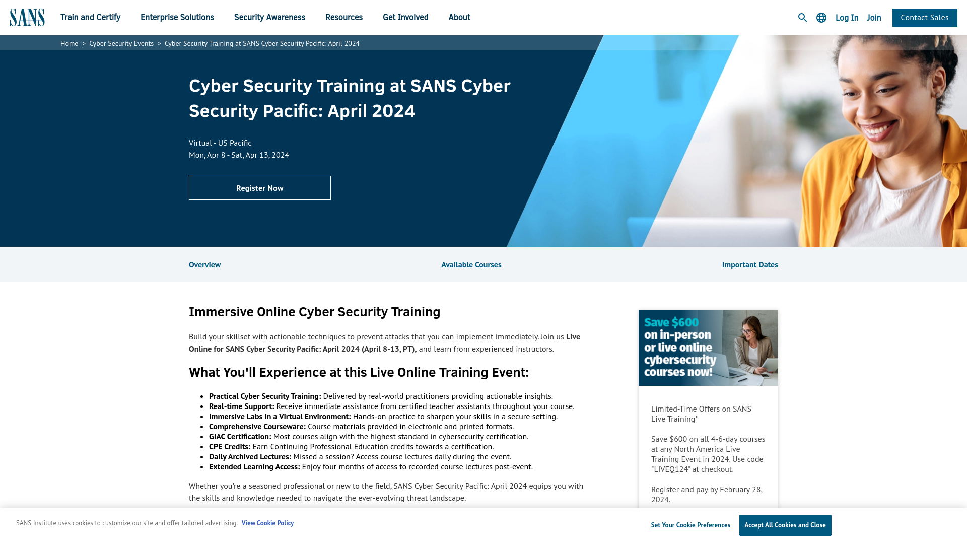 SANS Cyber Security Pacific: April 2024 | Cyber Security Training