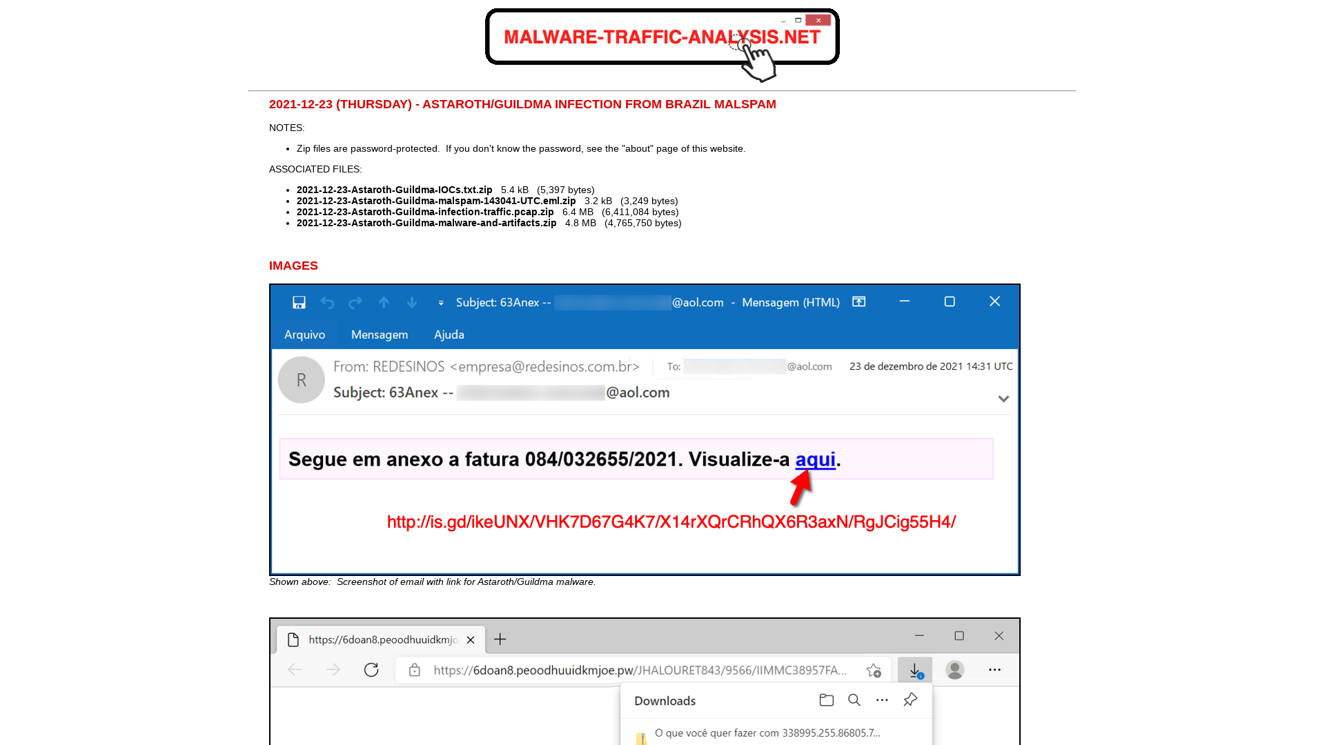 Malware-Traffic-Analysis.net - 2021-12-23 - Astaroth/Guildma infection from Bazil malspam
