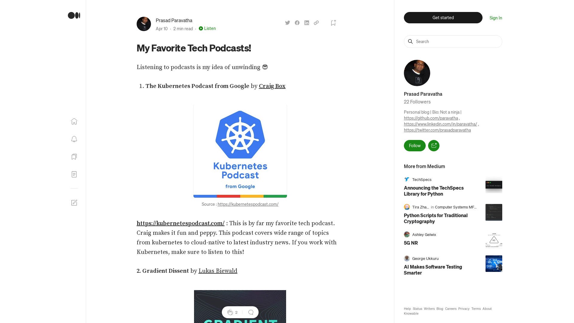 My Favorite Tech Podcasts!. Listening to podcasts is my idea of… | by Prasad Paravatha | Medium