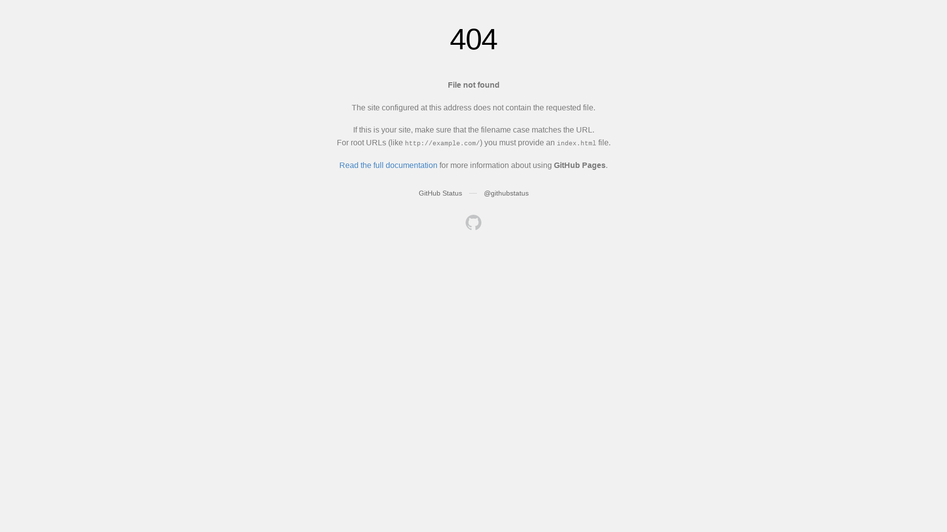 Page not found · GitHub Pages
