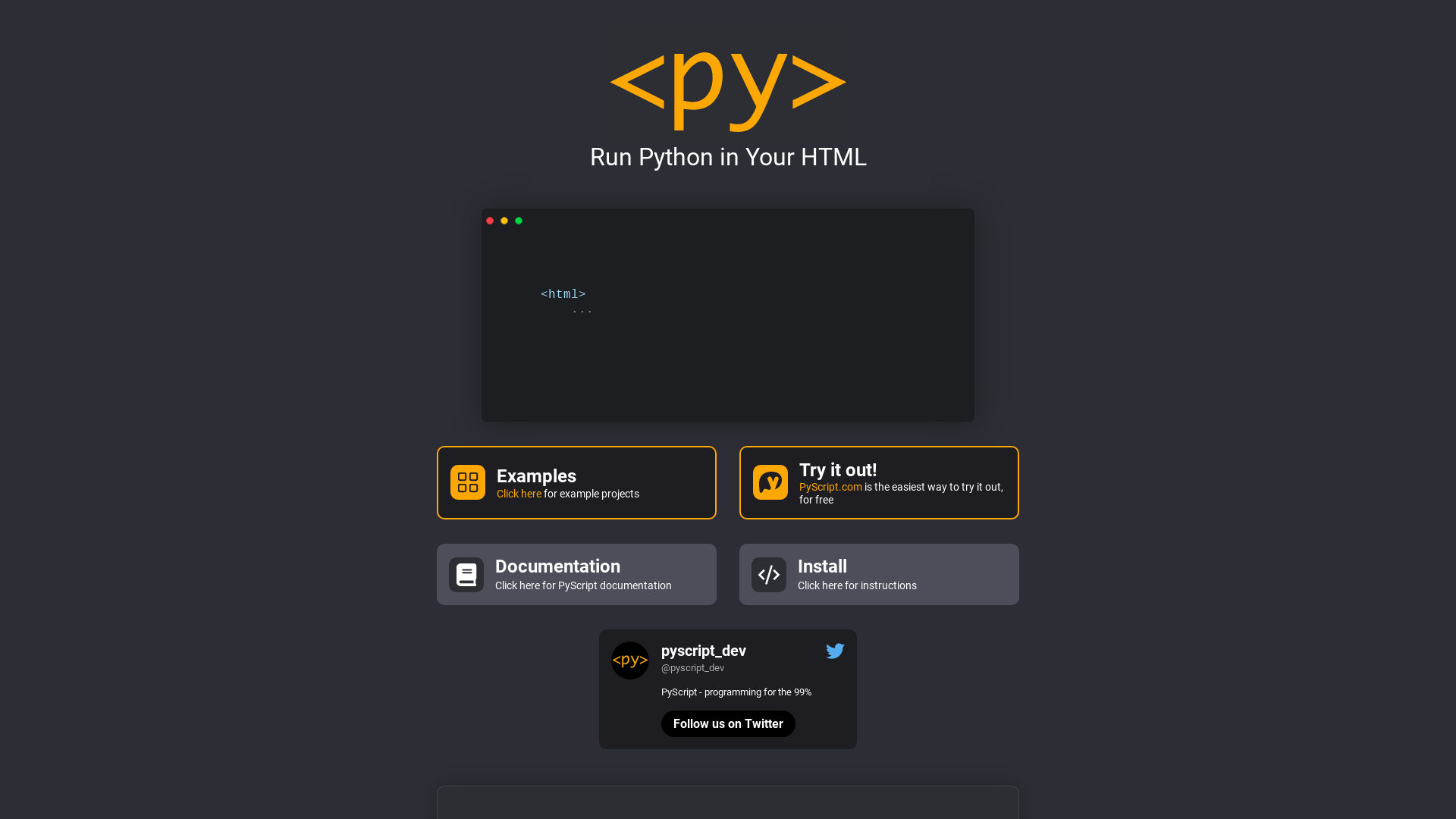 PyScript | Run Python in your HTML