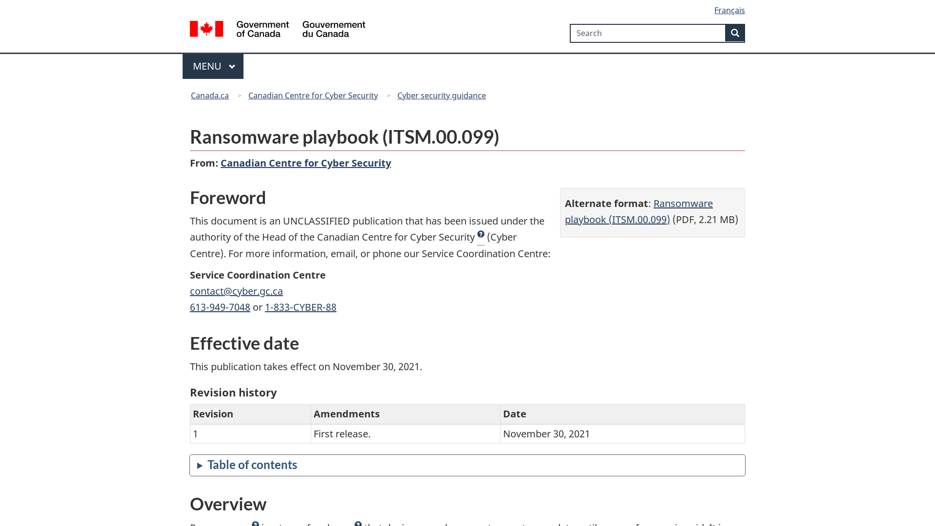 Ransomware playbook (ITSM.00.099) - Canadian Centre for Cyber Security