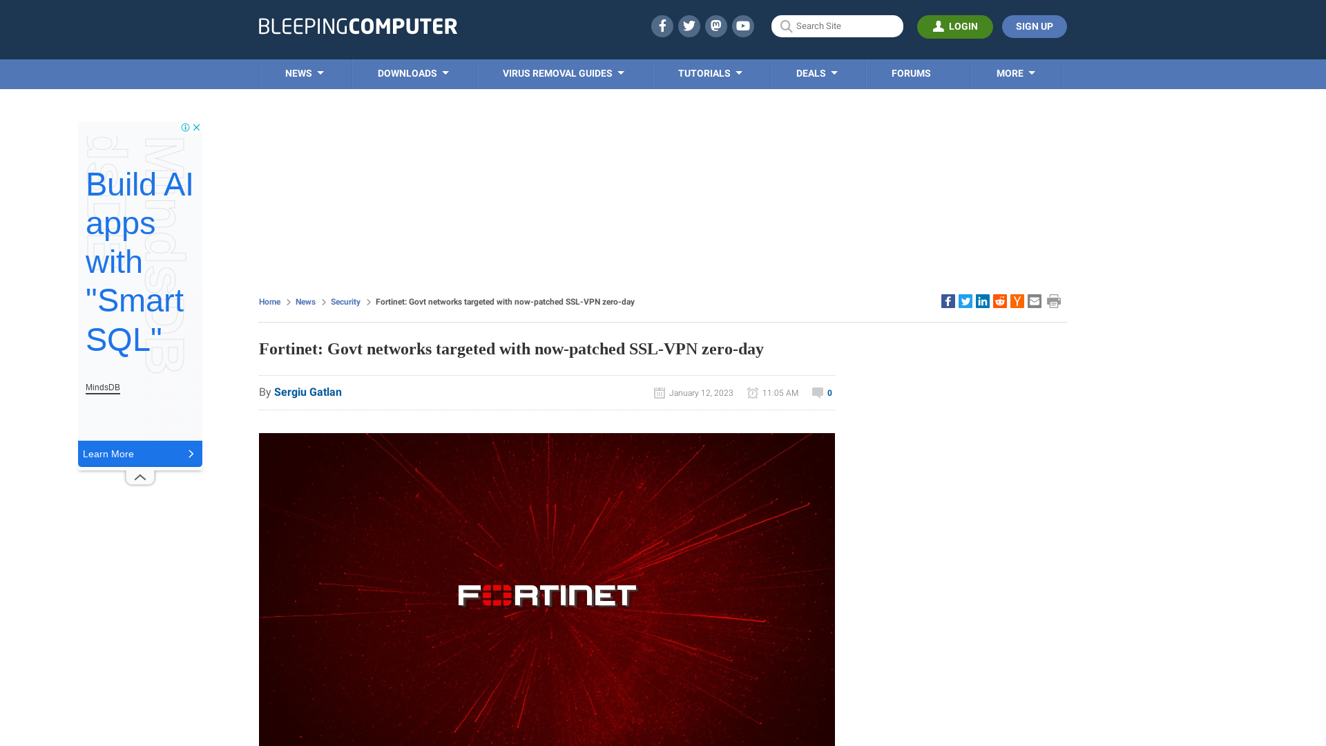 Fortinet: Govt networks targeted with now-patched SSL-VPN zero-day