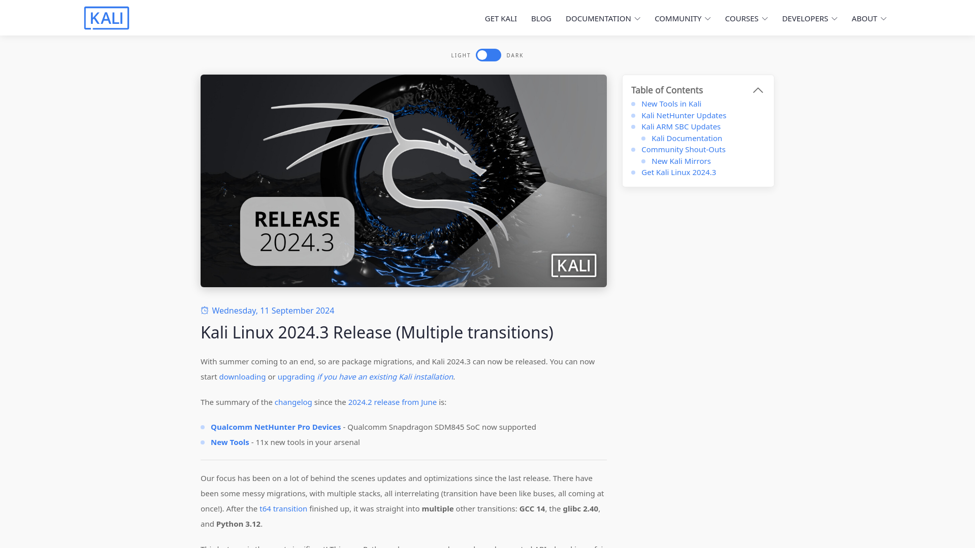 Kali Linux 2024.3 Release (Multiple transitions) | Kali Linux Blog