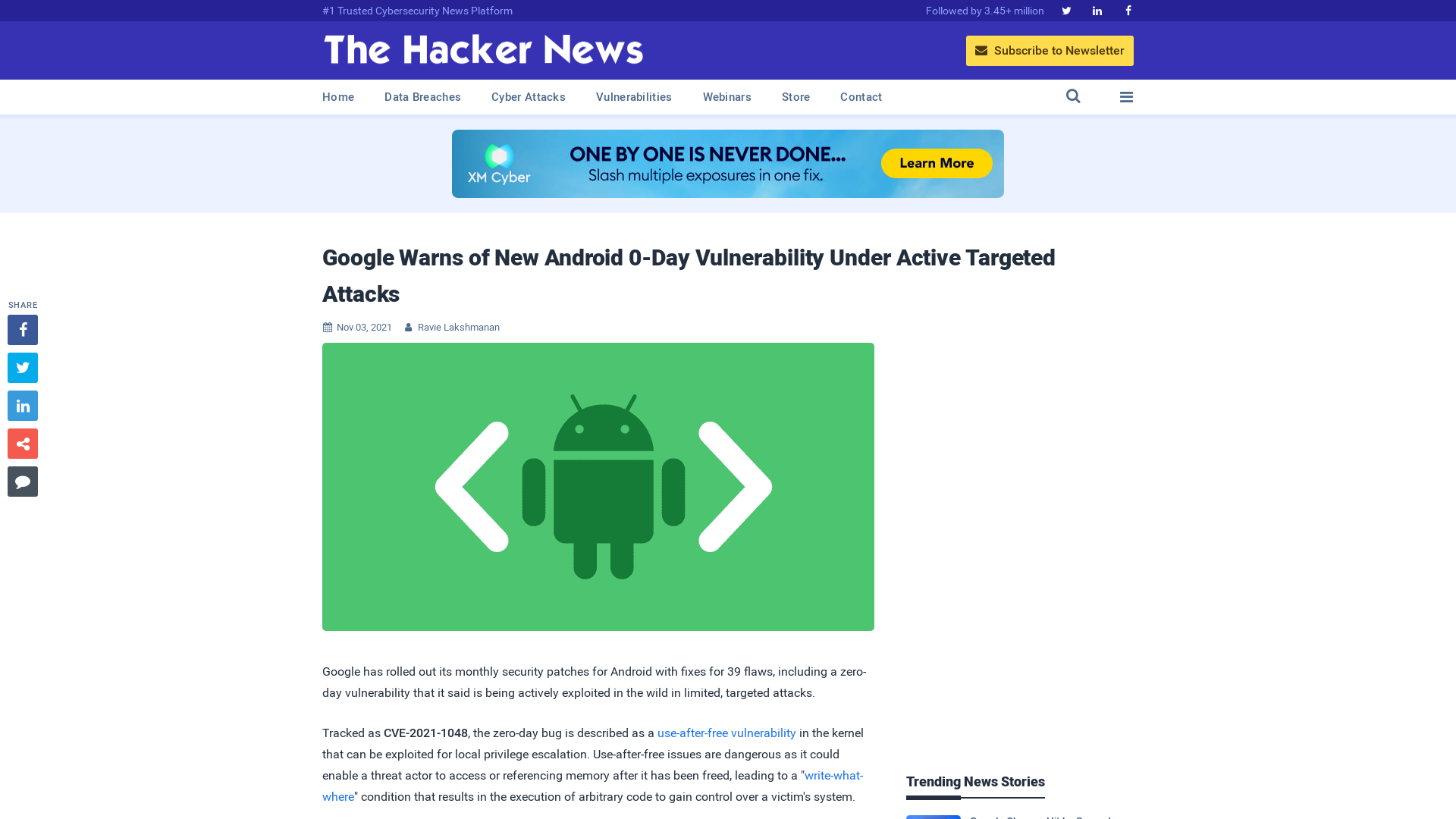 Google Warns of New Android 0-Day Vulnerability Under Active Targeted Attacks