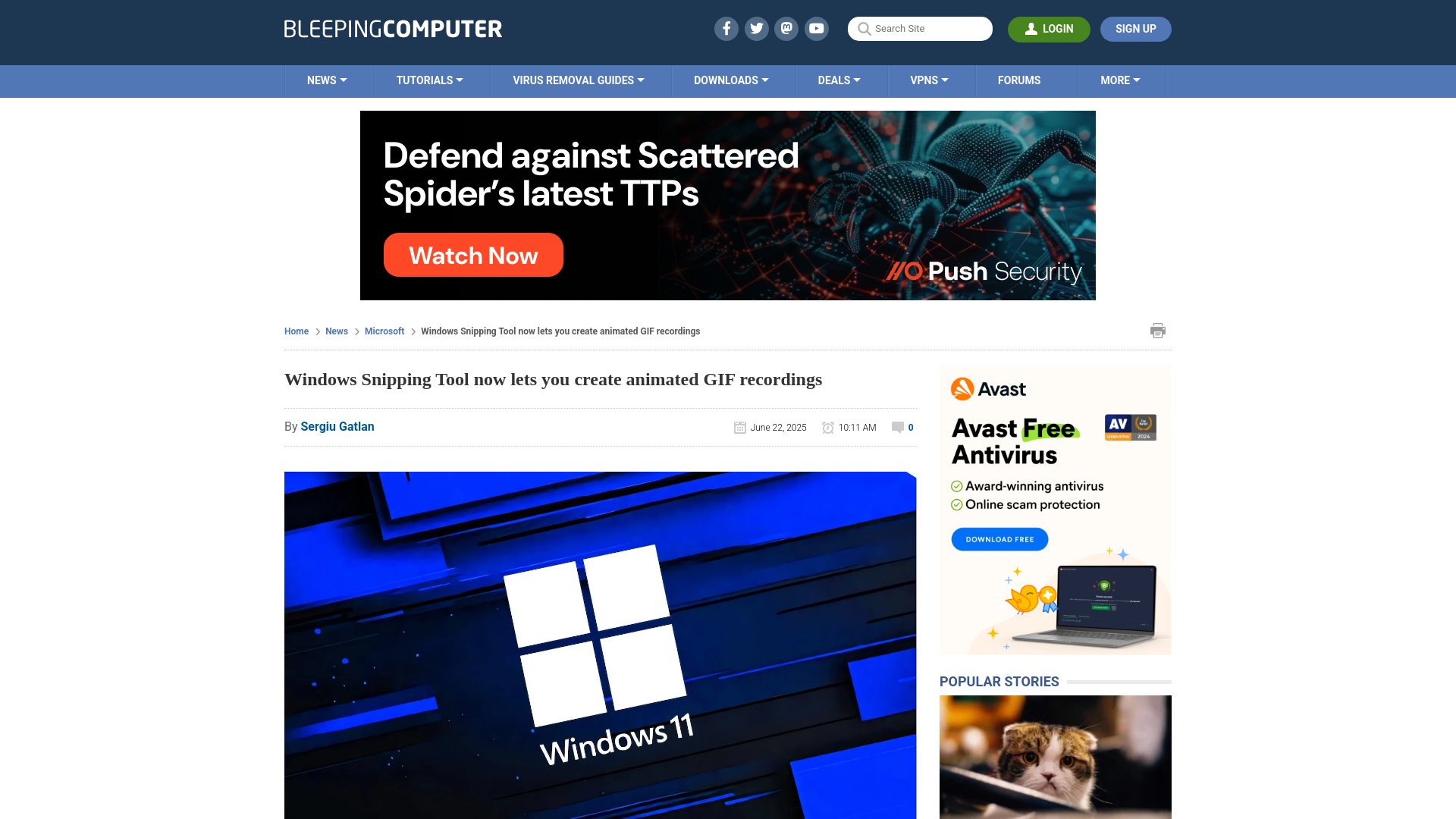 Windows Snipping Tool now lets you create animated GIF recordings