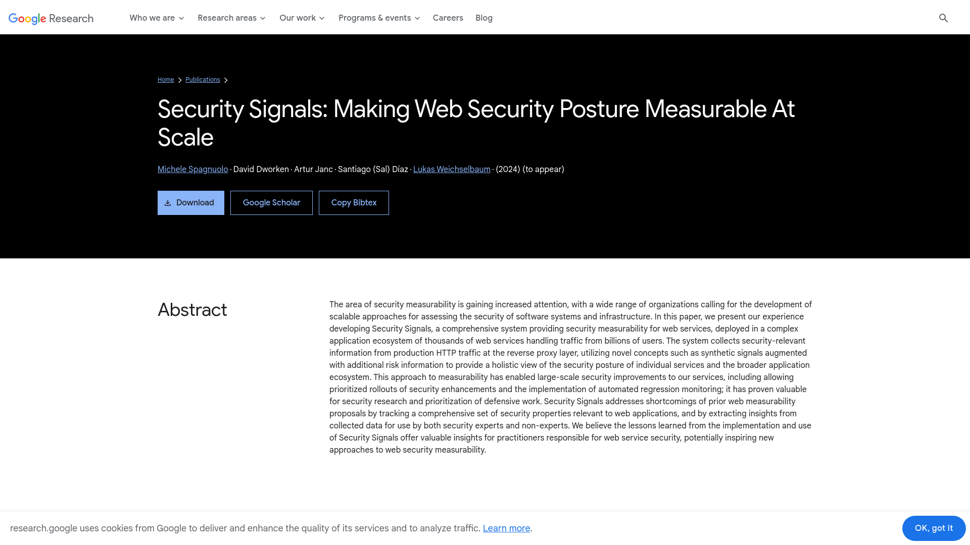 Security Signals: Making Web Security Posture Measurable At Scale