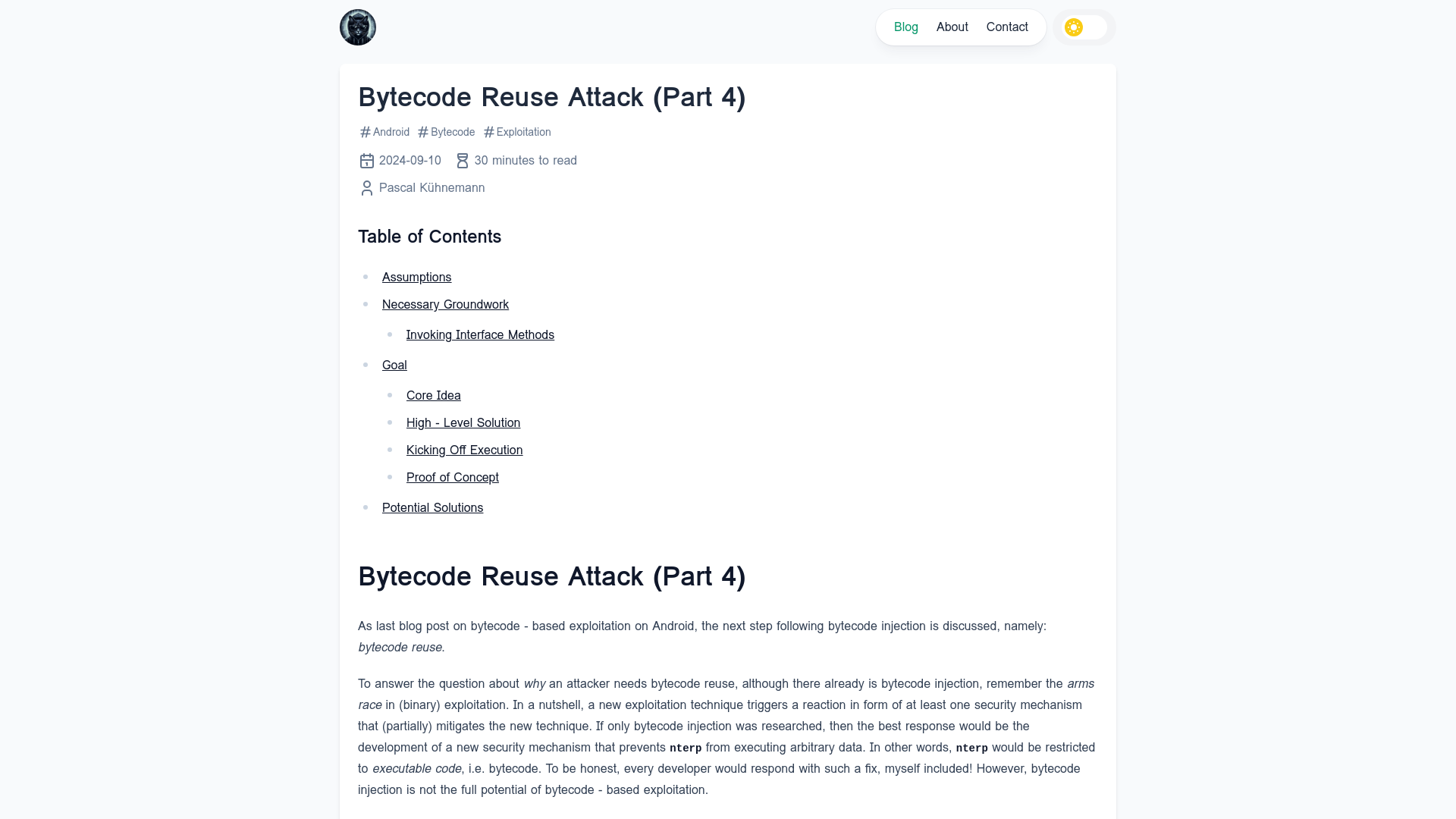 Bytecode Reuse Attack (Part 4) :: lolcads tech blog