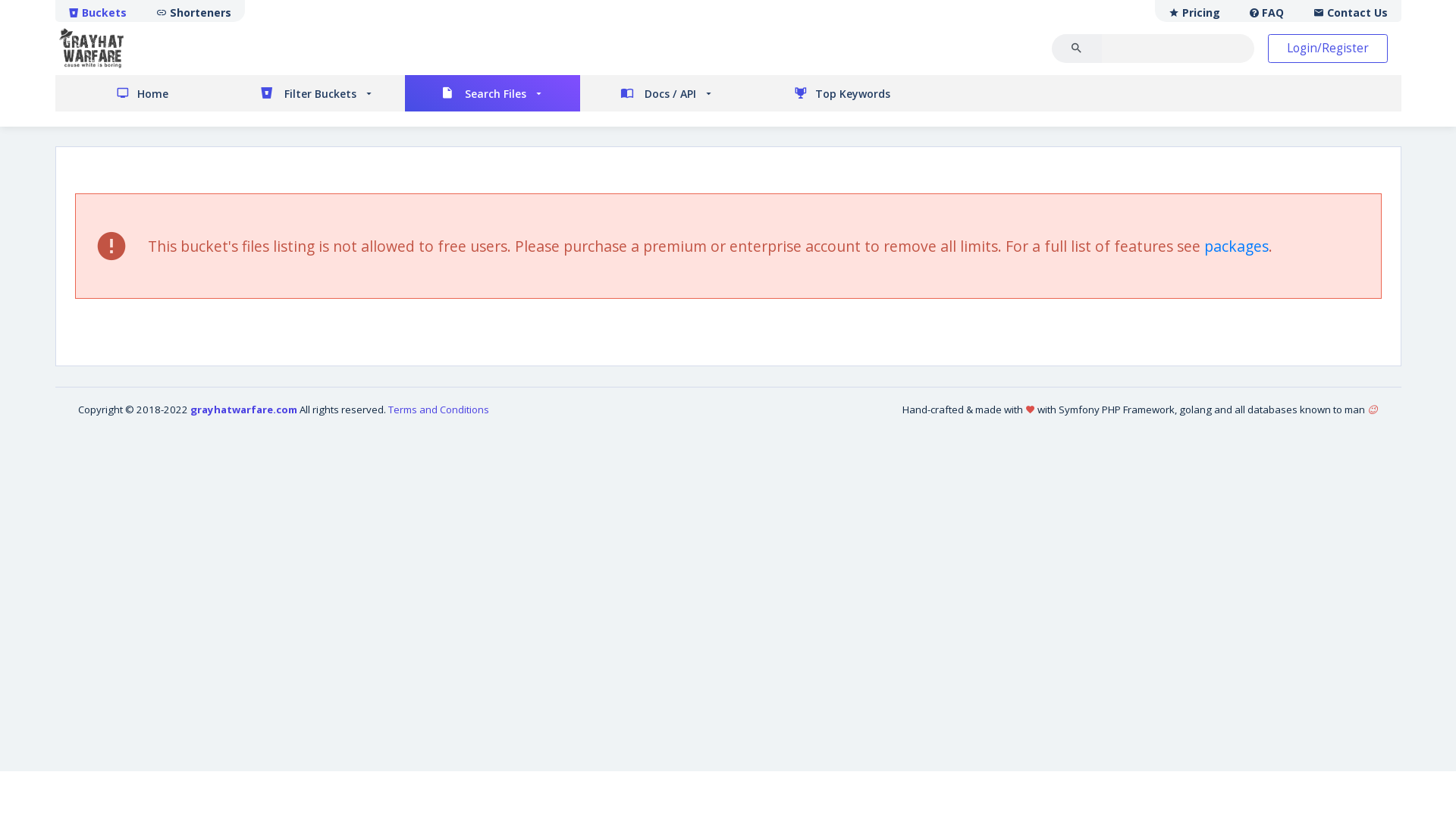 Public Buckets by GrayhatWarfare