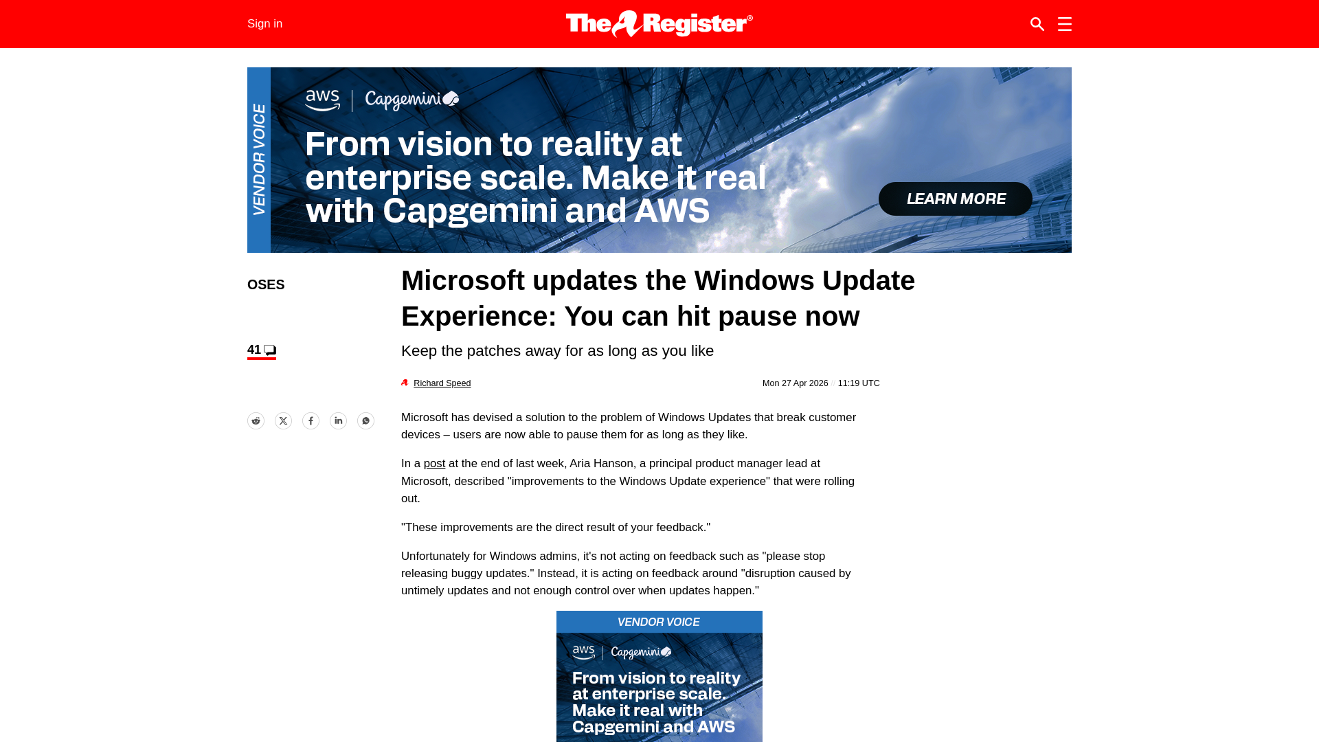 Microsoft updates the Windows Update Experience • The Register