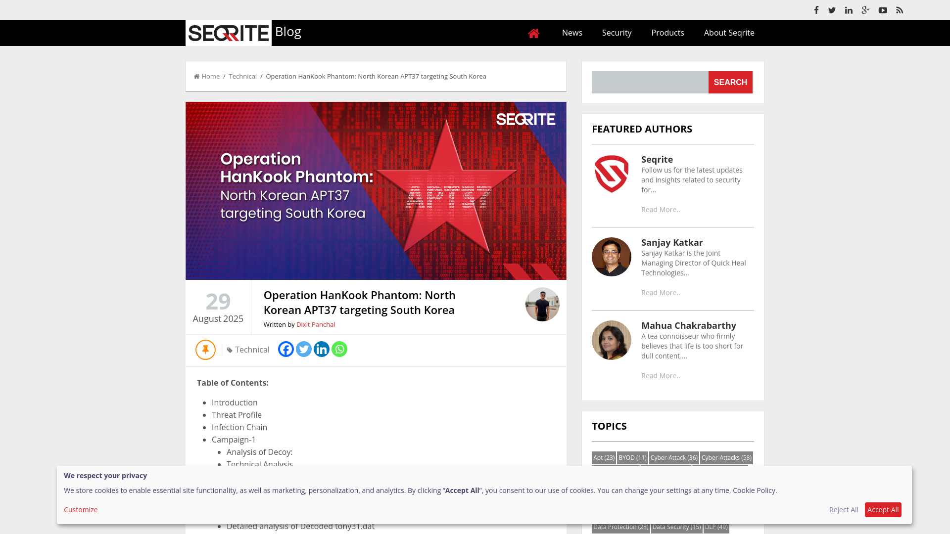 Operation HanKook Phantom: APT37 Spear-Phishing Campaign