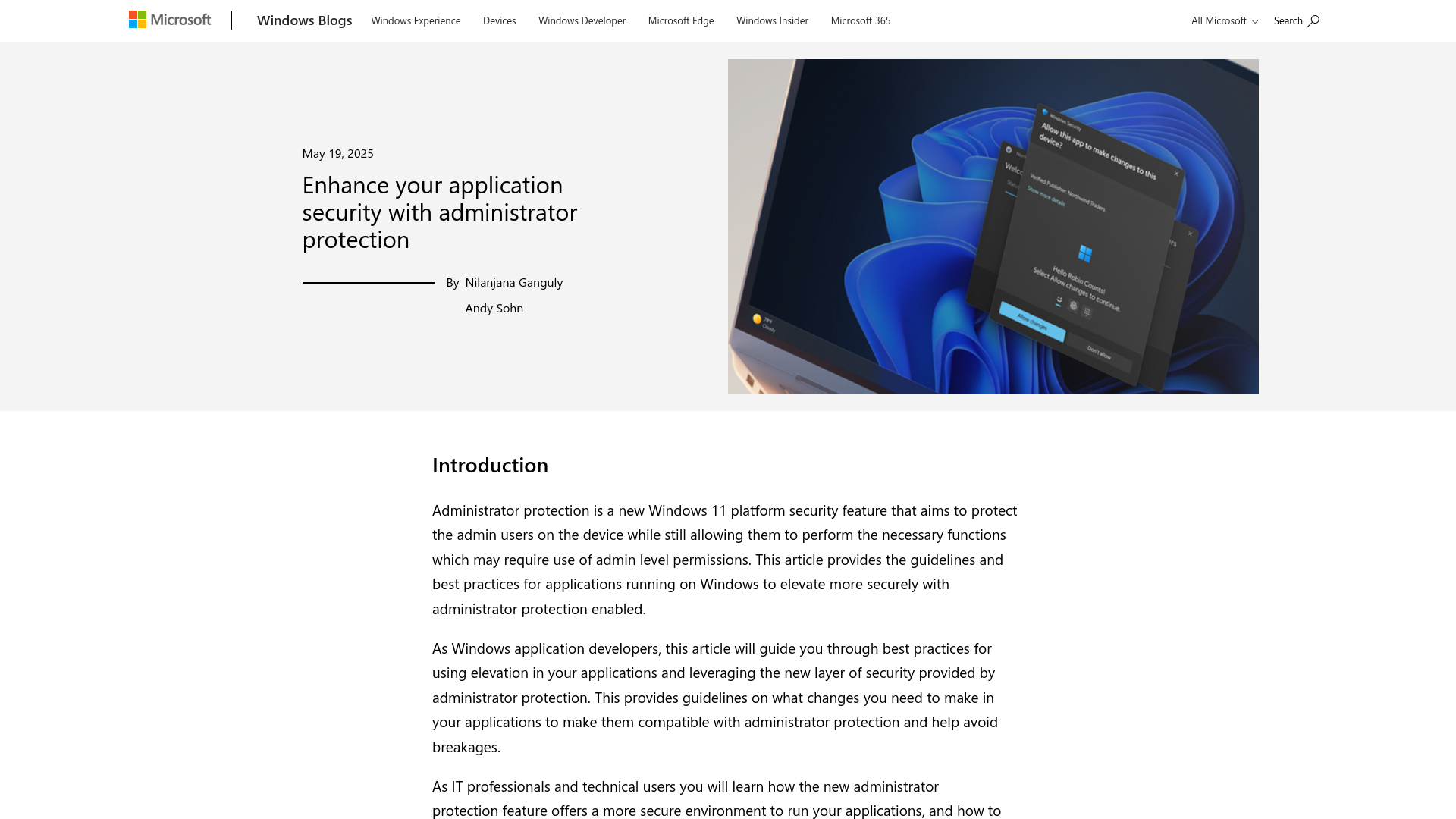 Enhance your application security with administrator protection - Windows Developer Blog