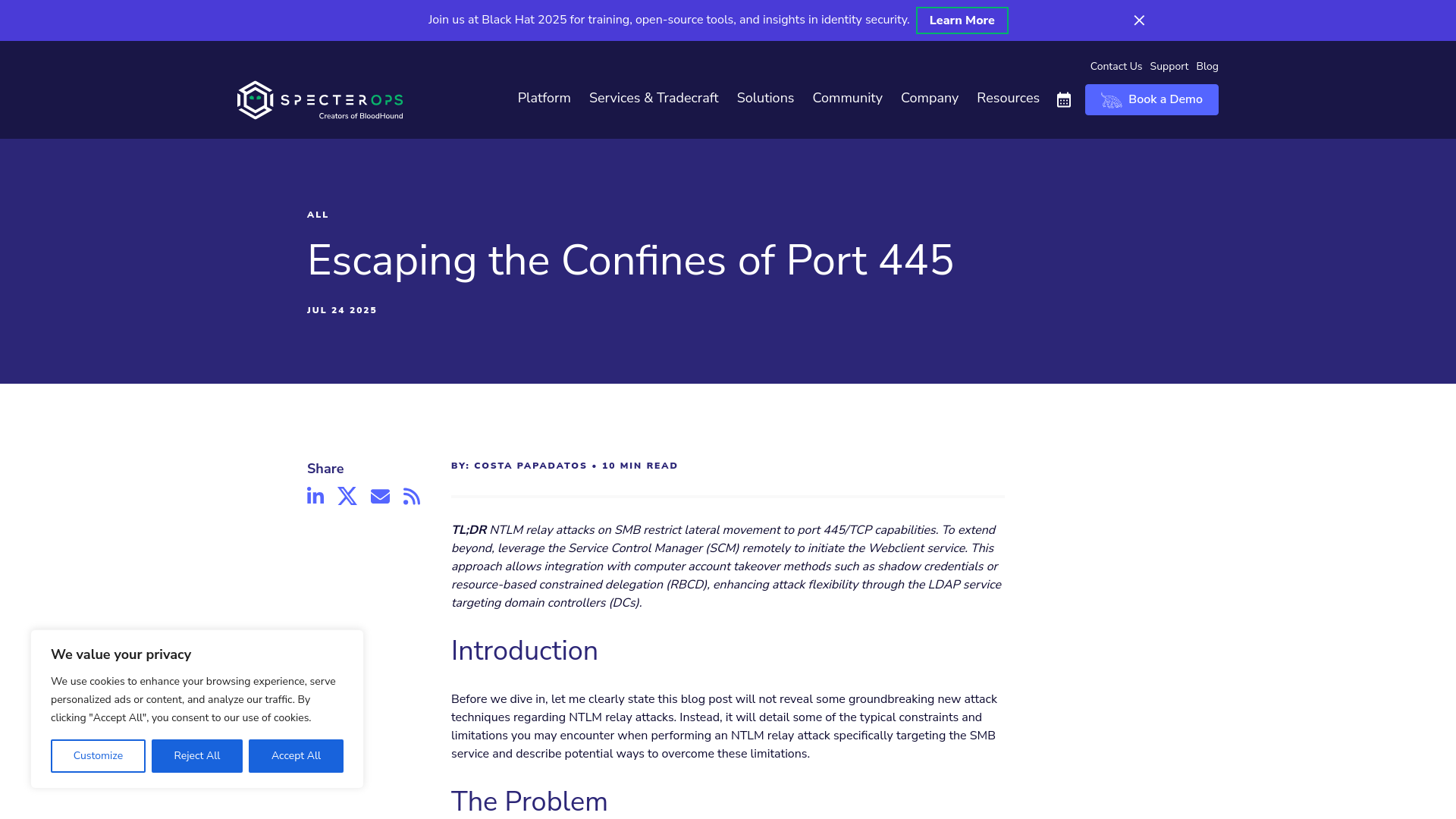 Escaping the Confines of Port 445 - SpecterOps